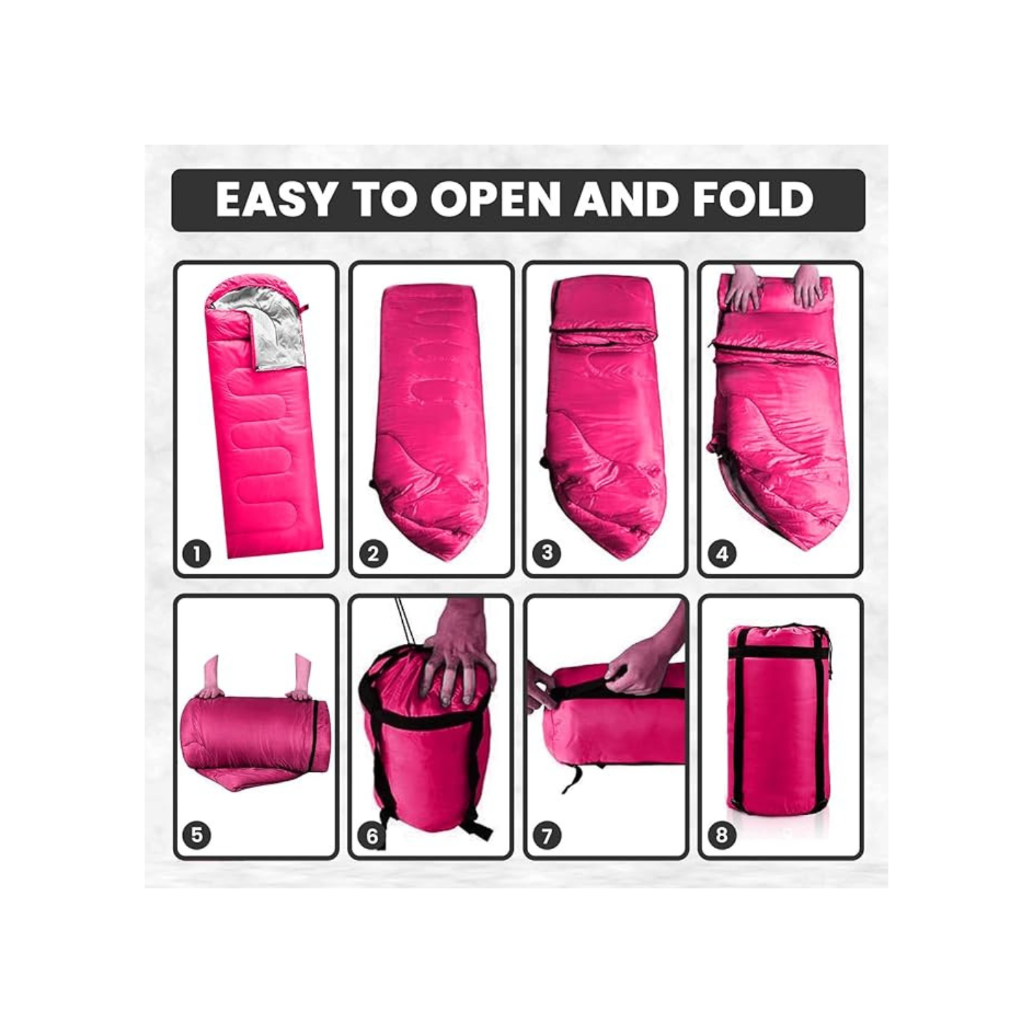 Sleeping Bags, 4 Seasons Sleeping Bag with Zippered Holes for Arms and Feet, Warm Cold Weather Lightweight Waterproof Sleeping Bags for Kids Adults