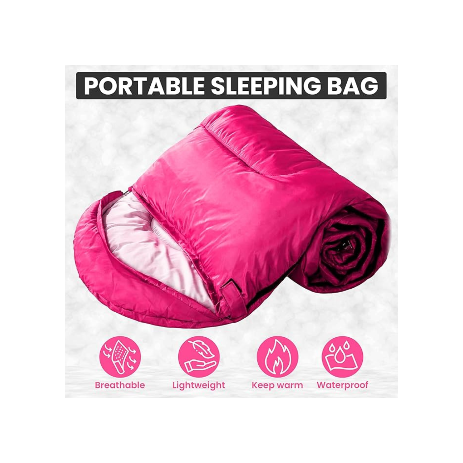 Sleeping Bags, 4 Seasons Sleeping Bag with Zippered Holes for Arms and Feet, Warm Cold Weather Lightweight Waterproof Sleeping Bags for Kids Adults