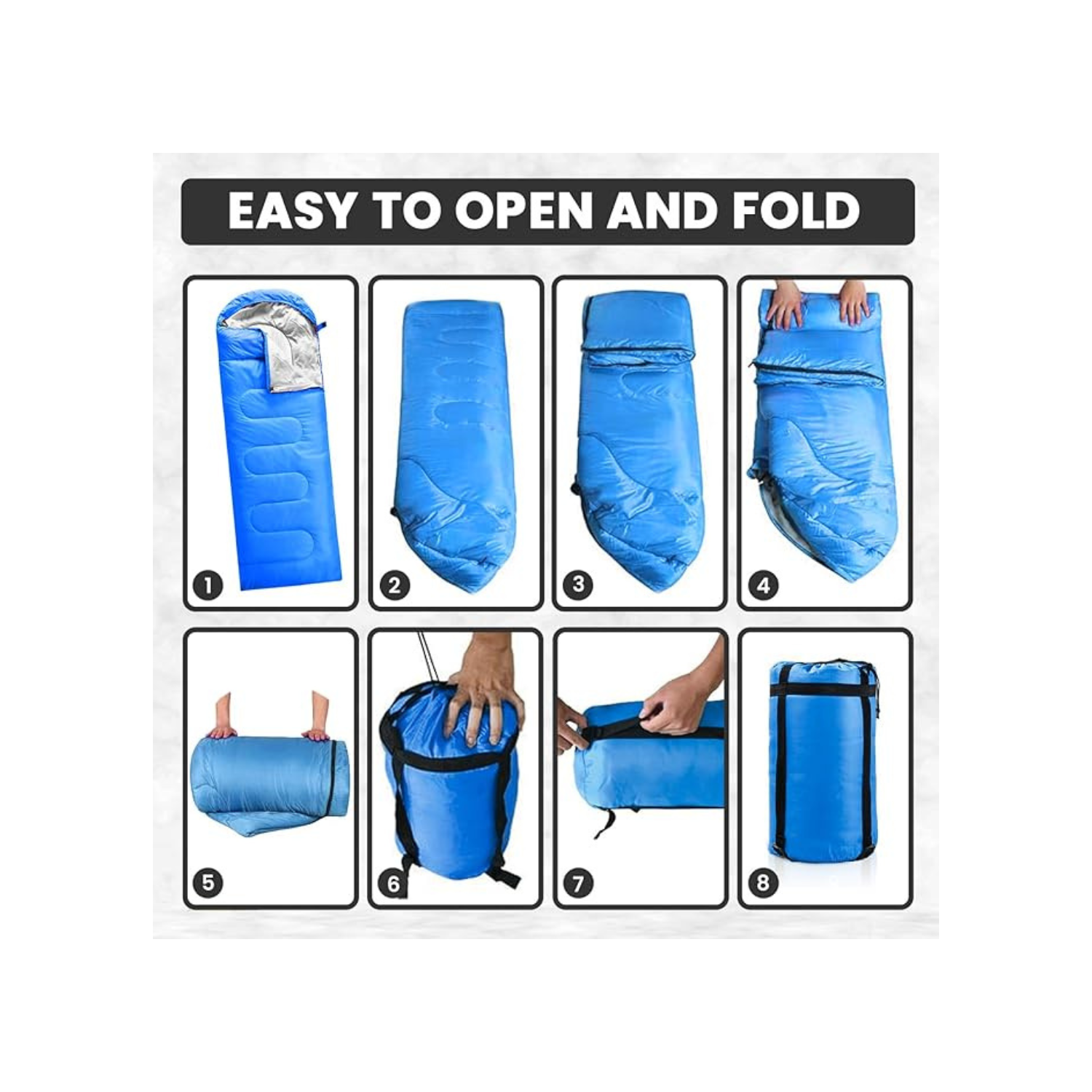 Sleeping Bags, 4 Seasons Sleeping Bag with Zippered Holes for Arms and Feet, Warm Cold Weather Lightweight Waterproof Sleeping Bags for Kids Adults