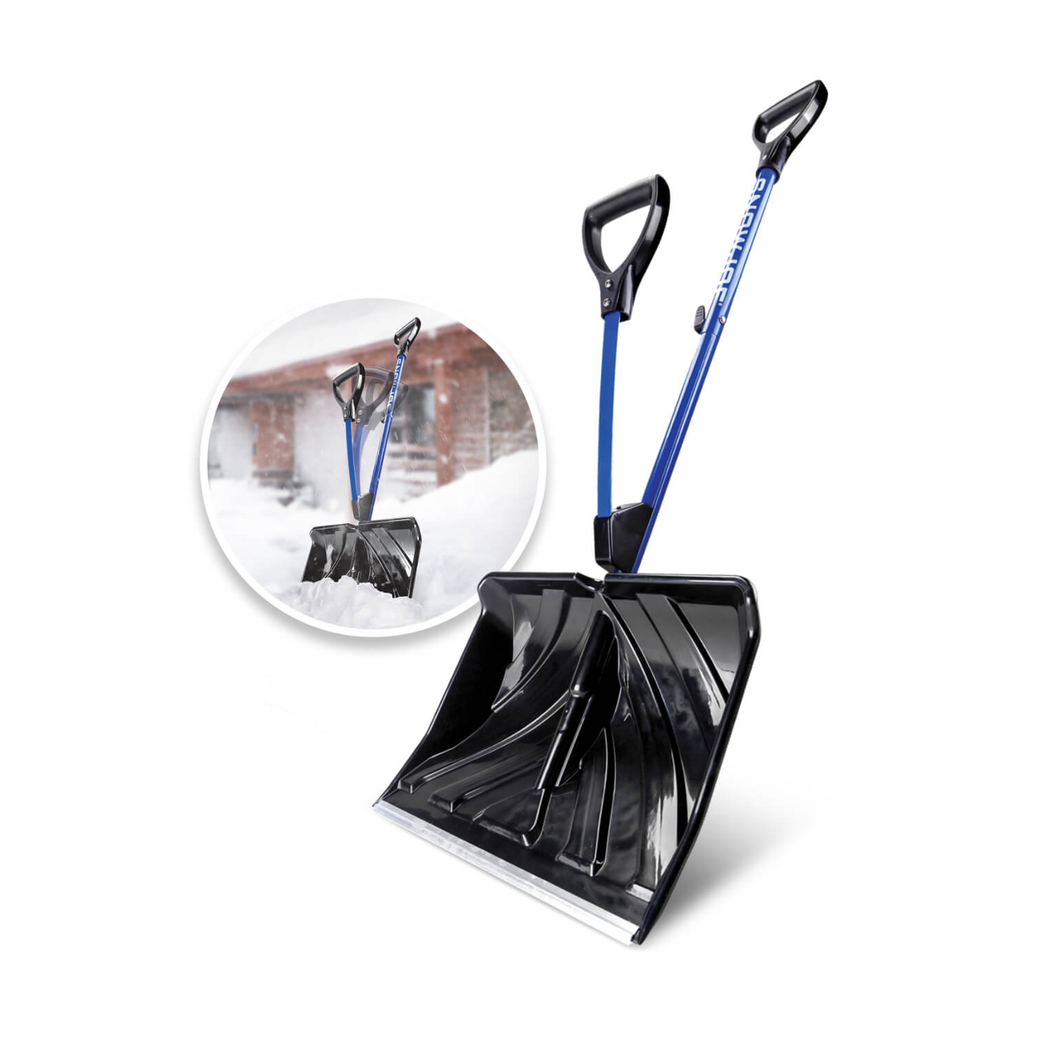 Snow Joe Shovelution 18-Inch Back-Saving Snow Shovel with Spring-Assist Handle