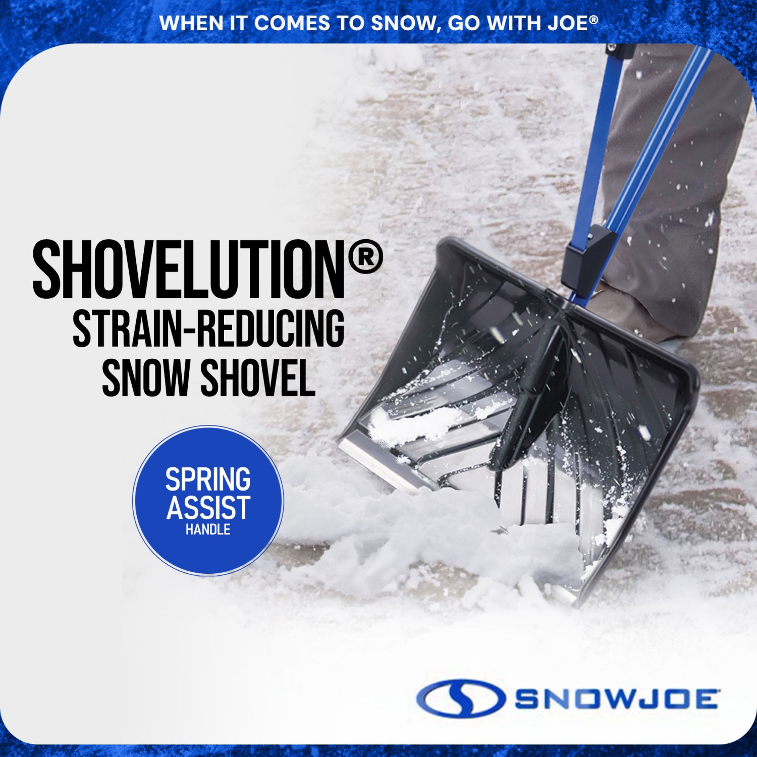 Snow Joe Shovelution 18-Inch Back-Saving Snow Shovel with Spring-Assist Handle