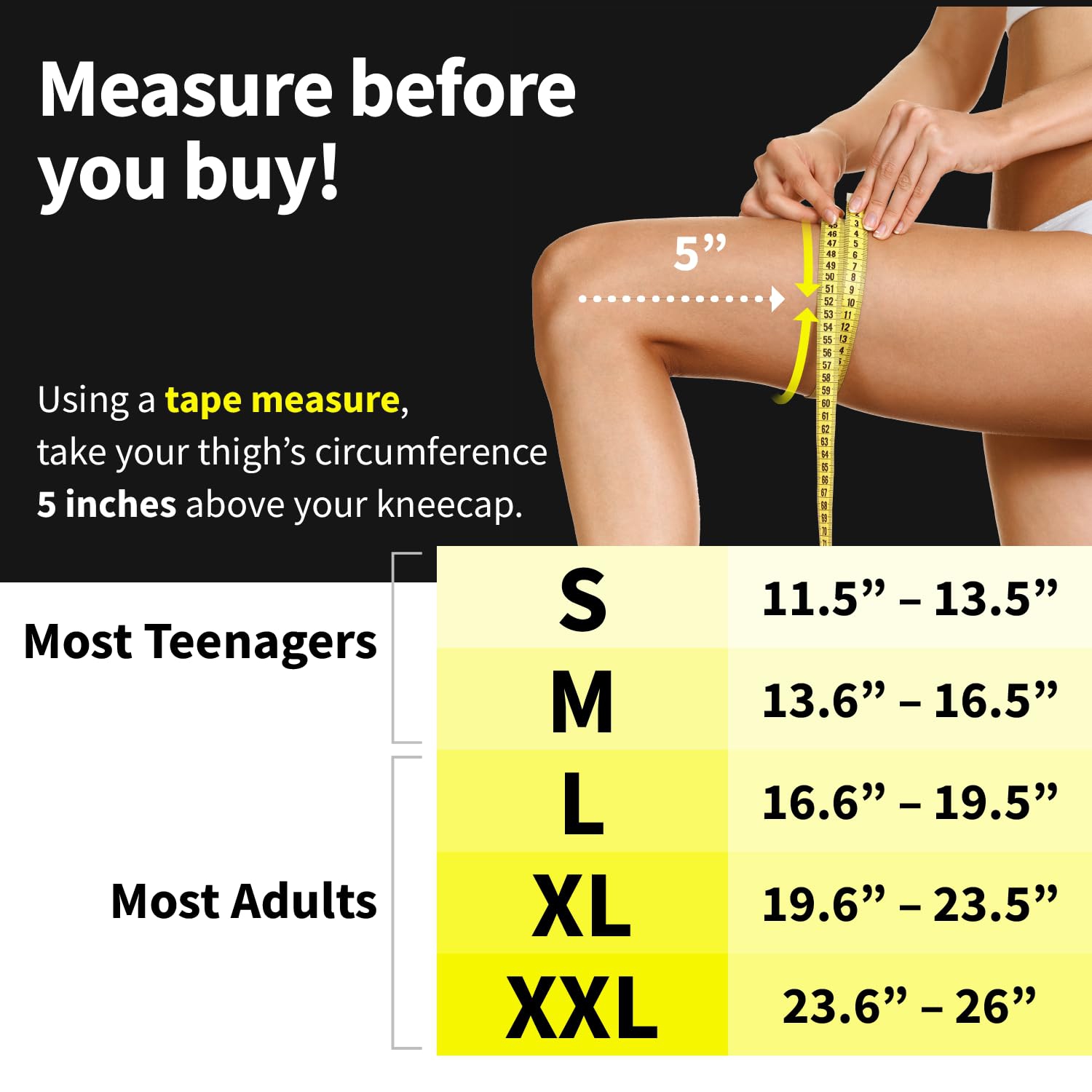 POWERLIX Knee Compression Sleeve - Best Knee Brace for Knee Pain for Men & Women - Knee Support for Running, Basketball, Volleyball, Weightlifting,