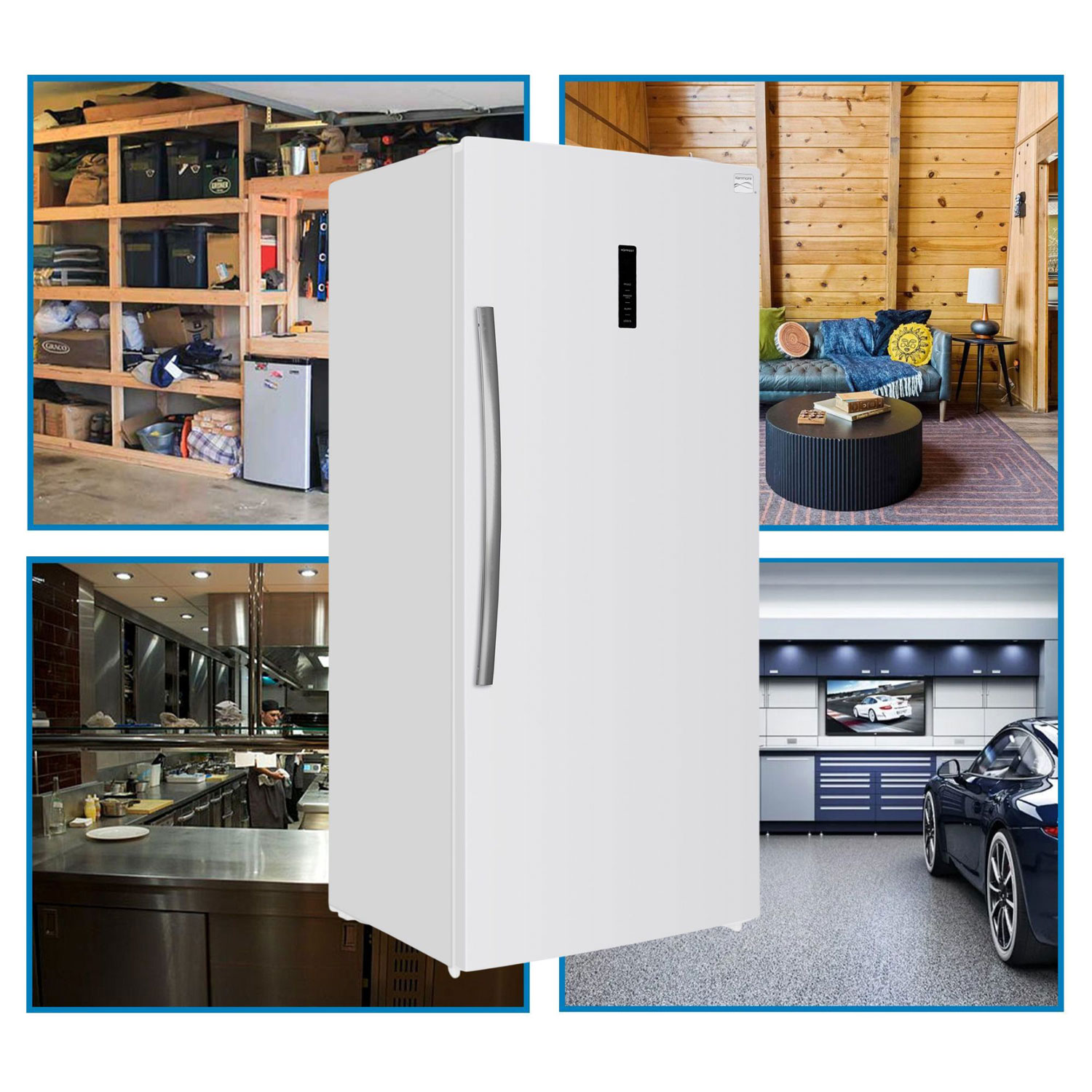 Kenmore 21 Cu. Ft. Garage Ready Upright Convertible Freezer/Fridge - White