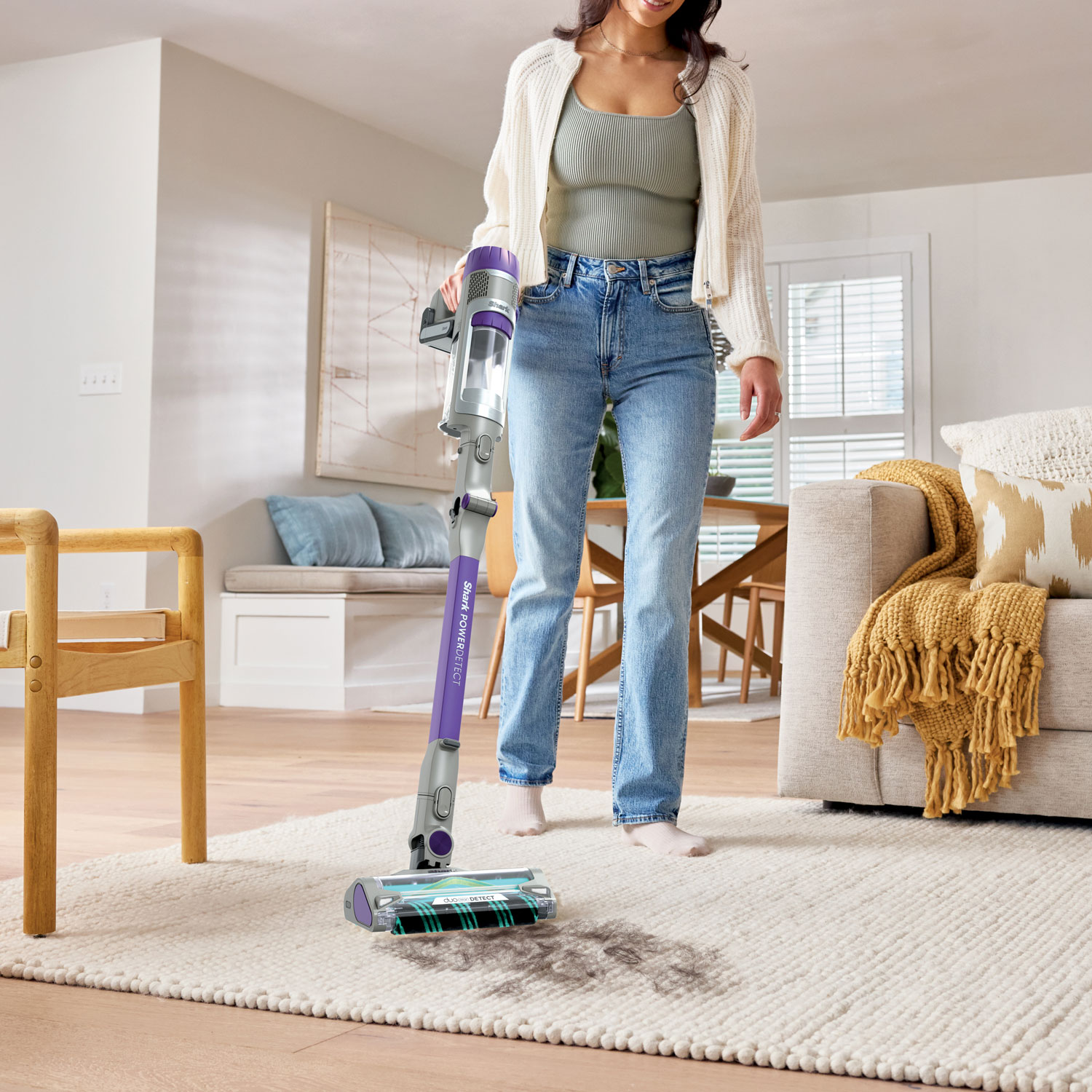 Aspirateur-balai sans fil PowerDetect de Shark - Gris/Violet