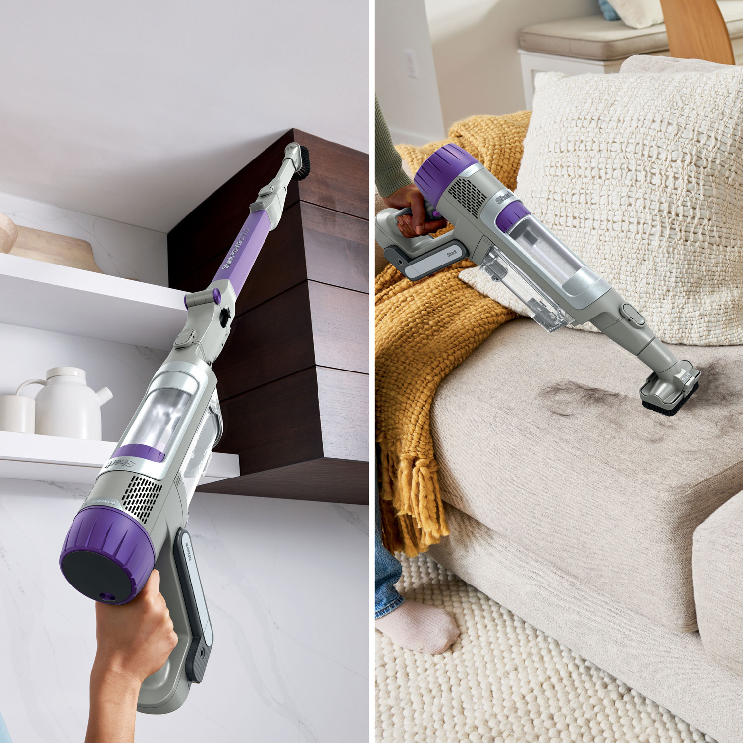 Aspirateur-balai sans fil PowerDetect de Shark - Gris/Violet