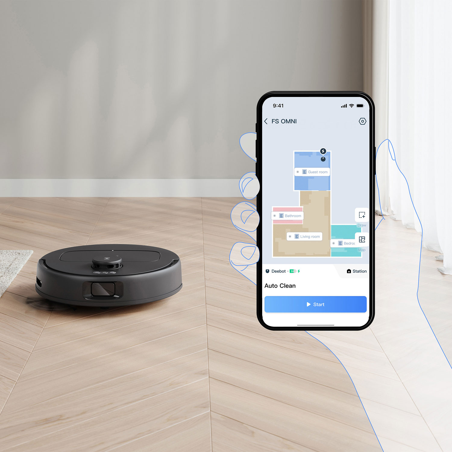 Ecovacs N30 Pro Omni Robot Vacuum - Black