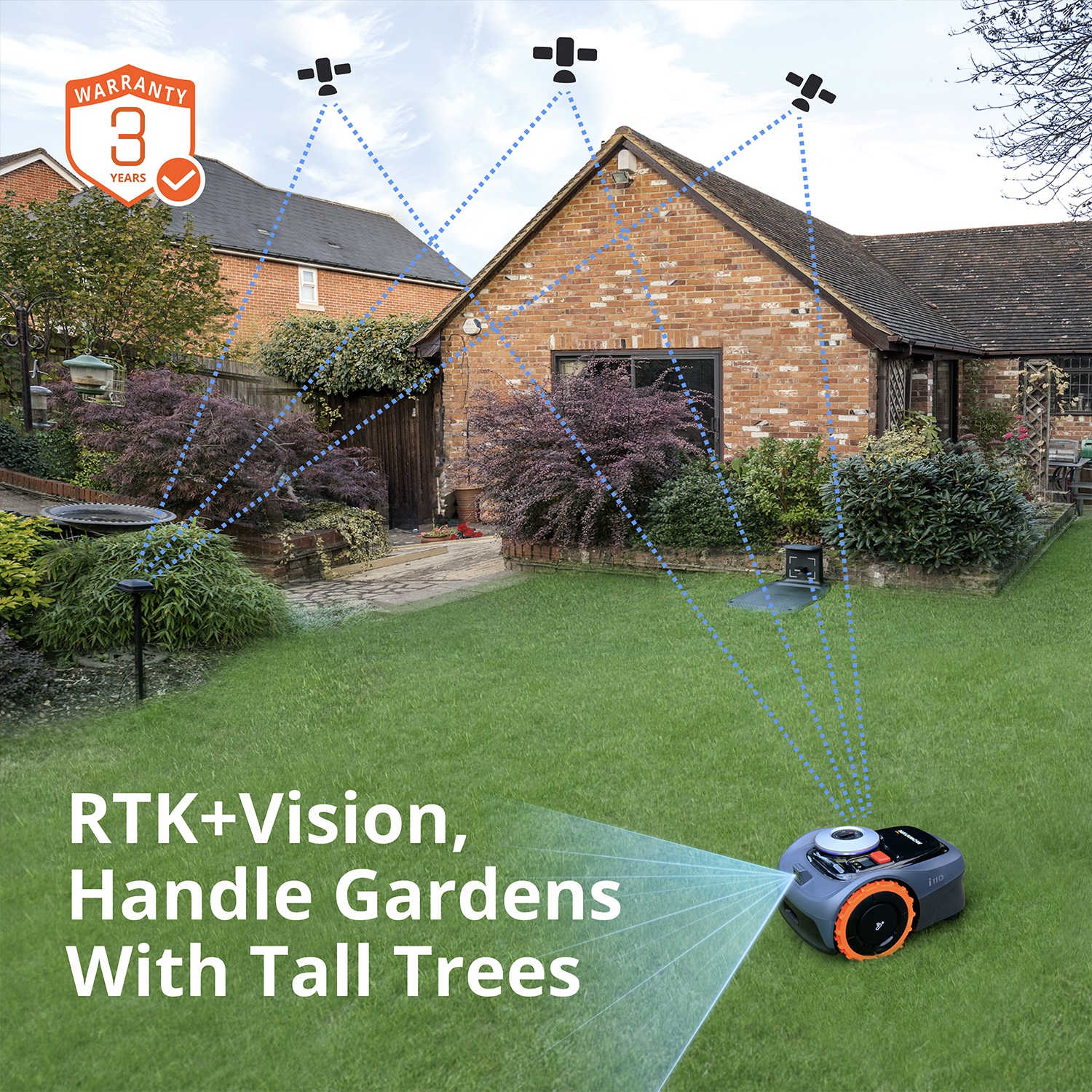 Segway Navimow i110N Robotic Lawn Mower, Wireless AI Mapping, EFLS 2.0 Positioning, VisionFence Obstacle Avoidance, App Control