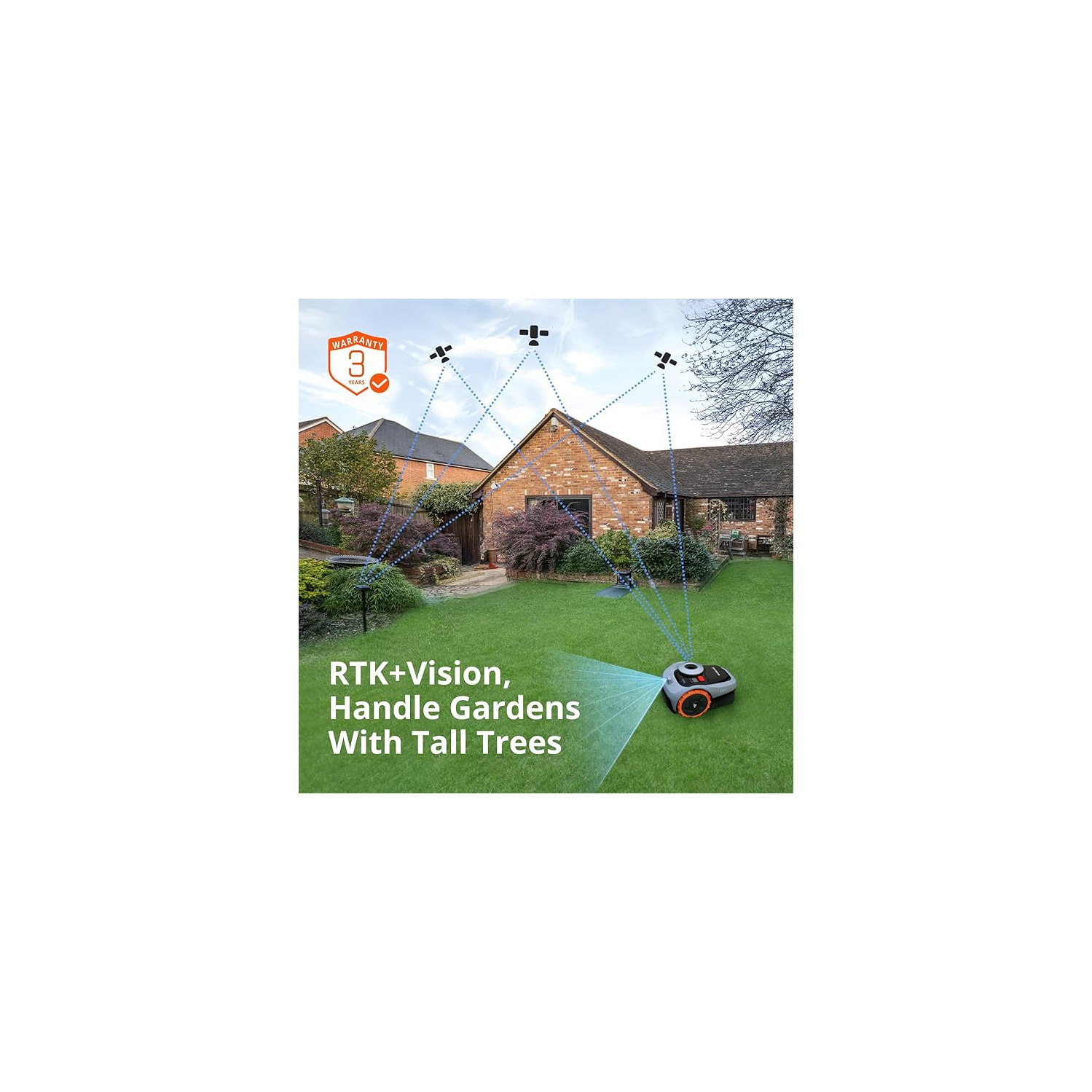 Segway Navimow i105N Robotic Lawn Mower, Wireless AI Mapping, EFLS 2.0 Positioning, VisionFence Obstacle Avoidance, App Control