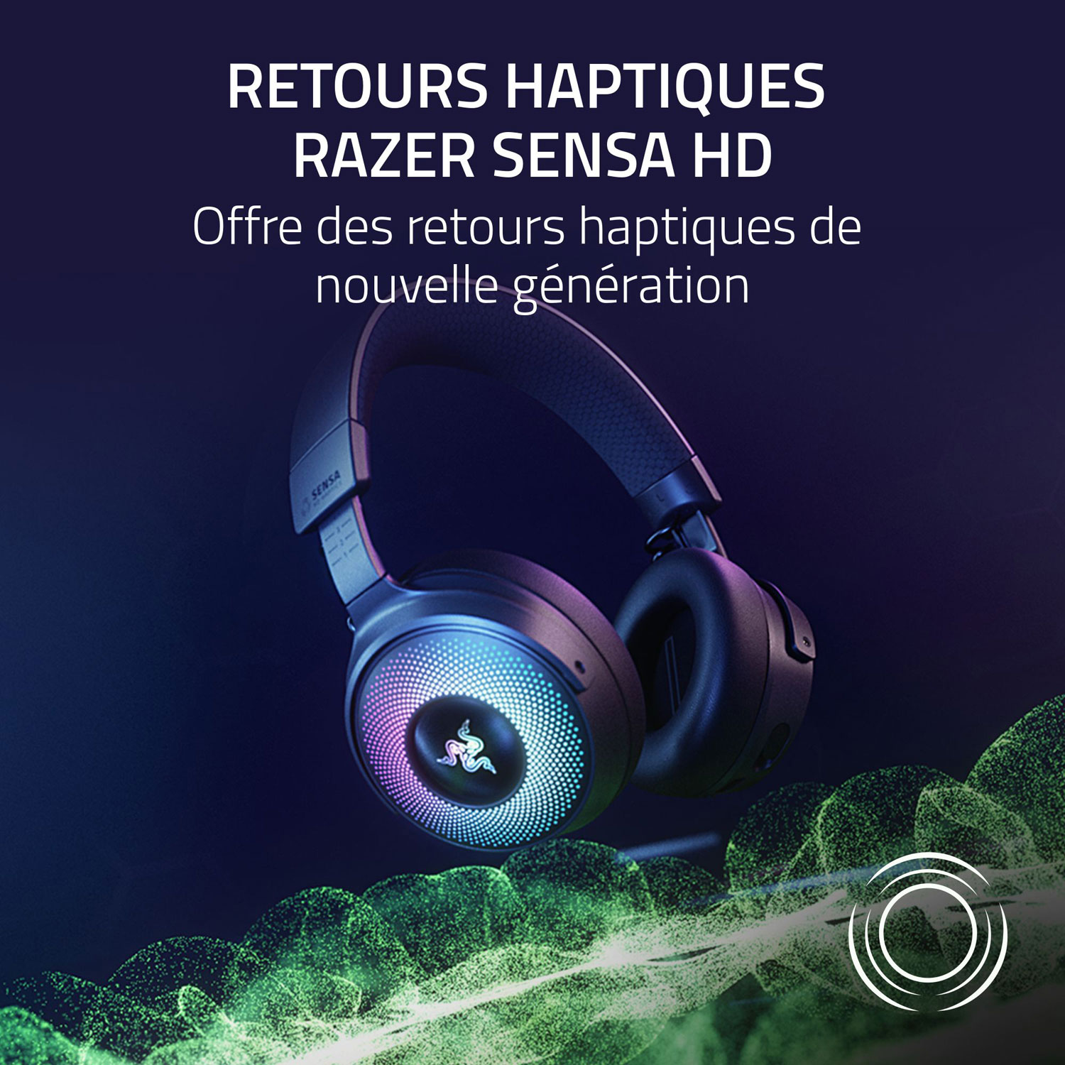 Casque de jeu sans fil Kraken V4 Pro de Razer - Noir