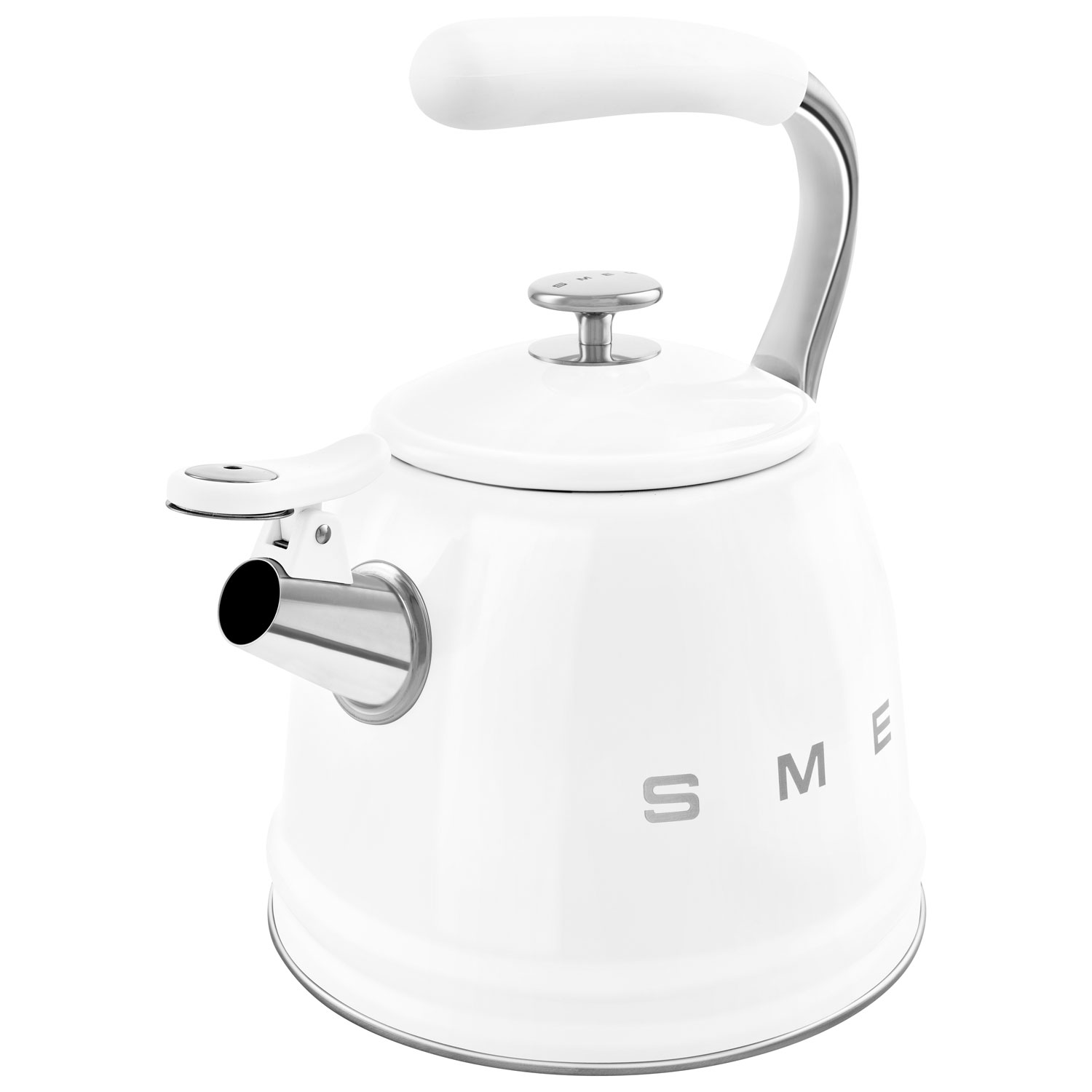Smeg 50's Style Stovetop Kettle - 2.3L - White/Stainless Steel