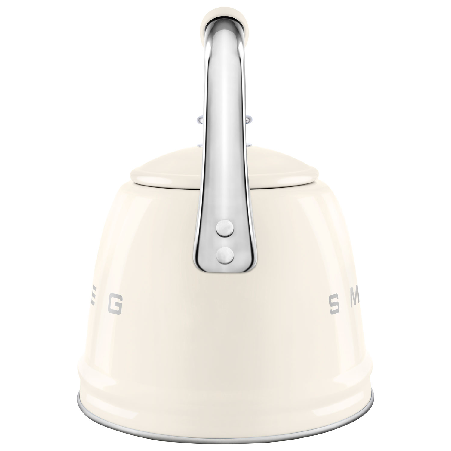 Bouilloire de cuisinière Années 50 de Smeg - 2,3 l - Crème/Acier inoxydable