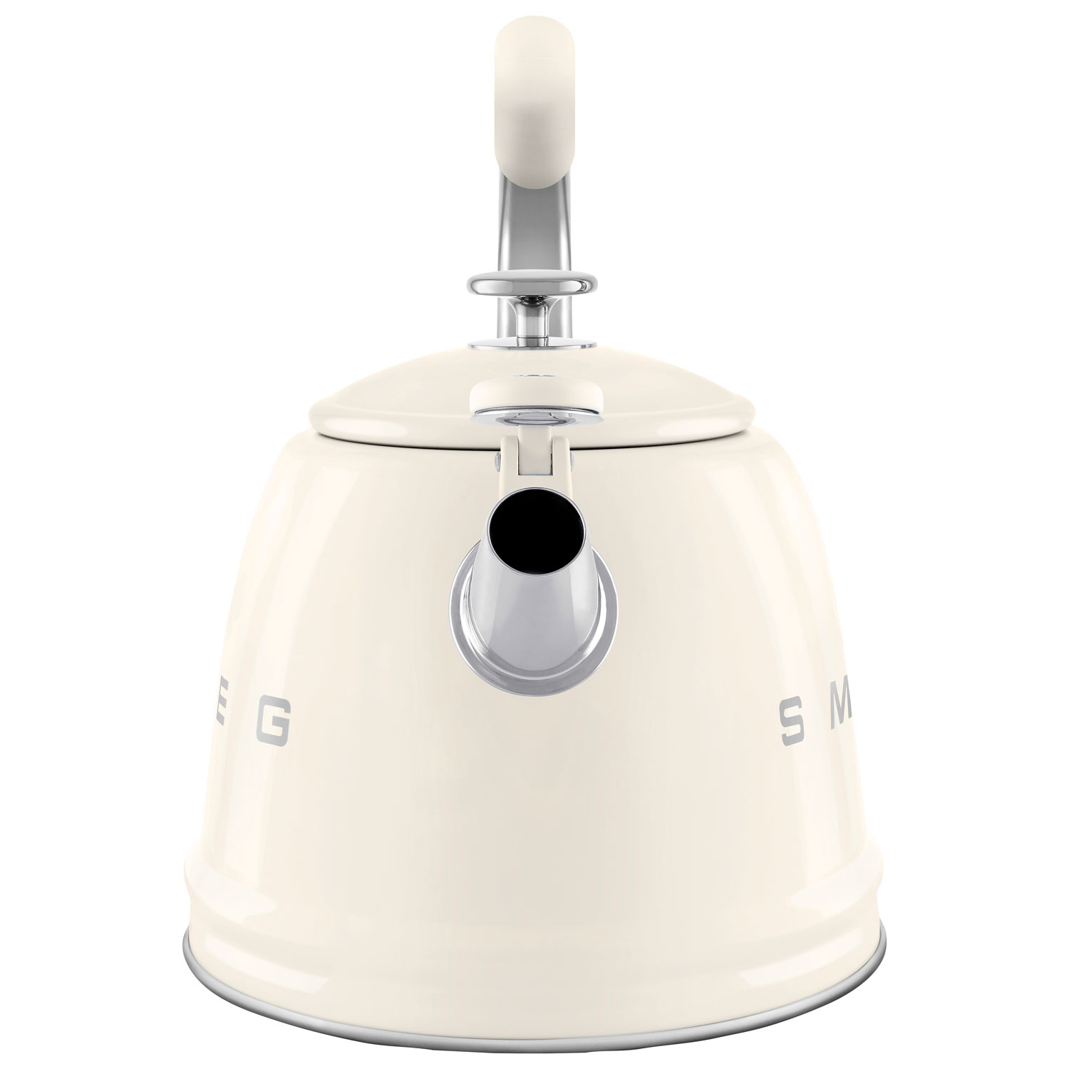 Bouilloire de cuisinière Années 50 de Smeg - 2,3 l - Crème/Acier inoxydable