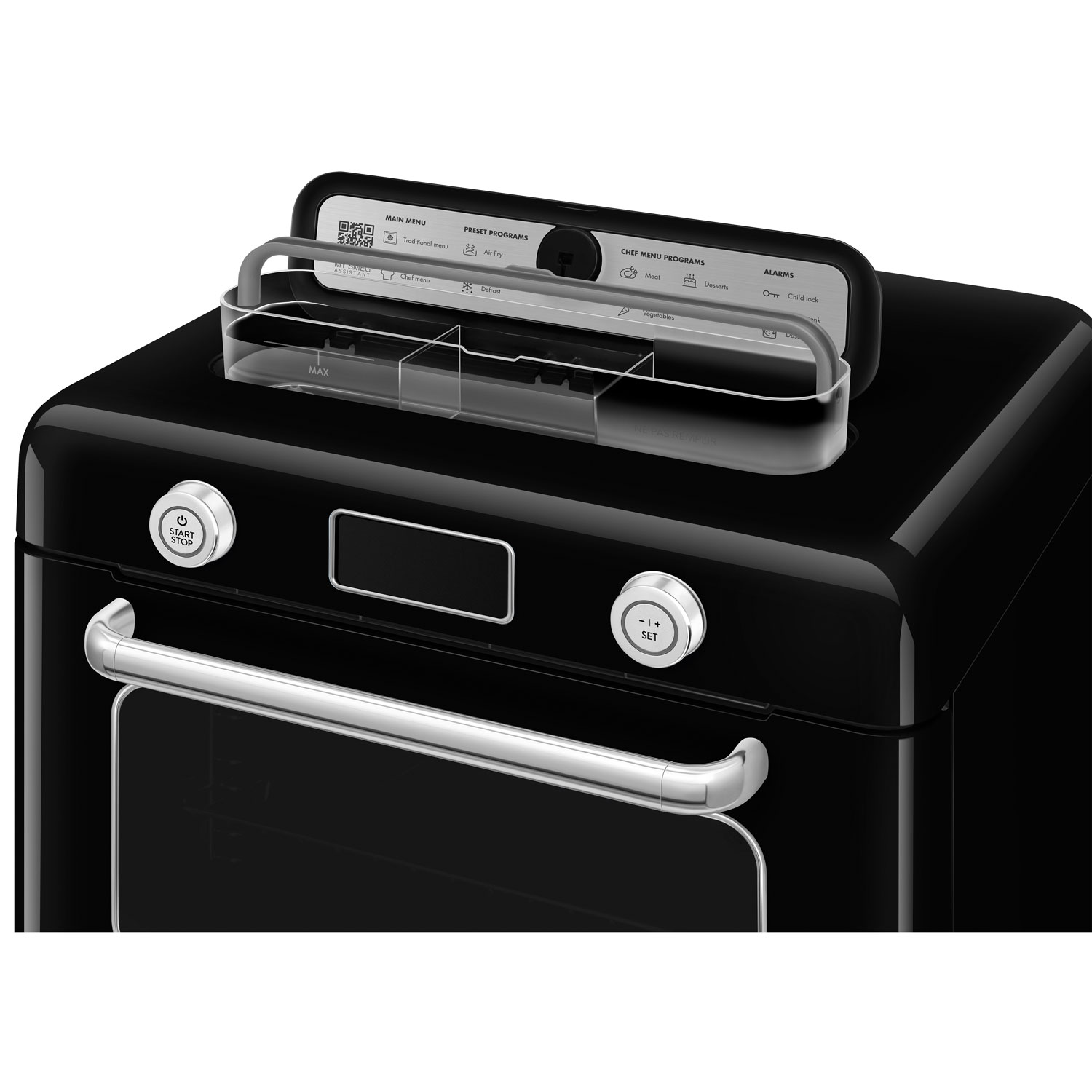 Smeg 10-in-1 Countertop Combination Air Fryer Toaster Oven with Steam - 1.05 Cu. Ft. - Black