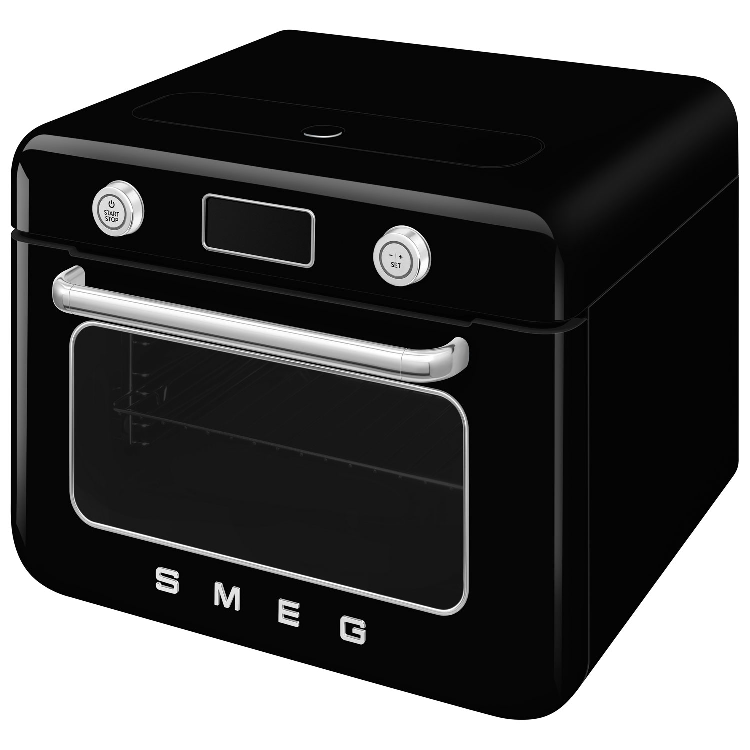 Smeg 10-in-1 Countertop Combination Air Fryer Toaster Oven with Steam - 1.05 Cu. Ft. - Black