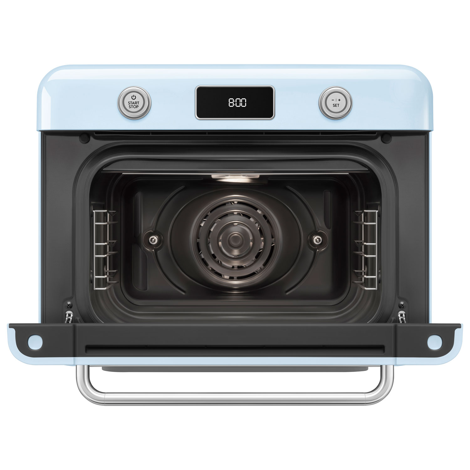 Four grille-pain de comptoir 10-en-1 avec friture à air chaud et cuisson à vapeur de Smeg - 1,05 pi³ - Bleu pastel