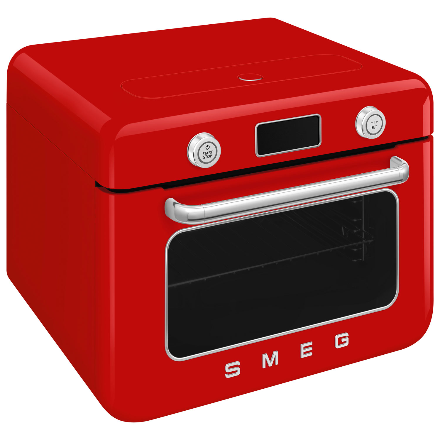 Smeg 10-in-1 Countertop Combination Air Fryer Toaster Oven with Steam - 1.05 Cu. Ft. - Red