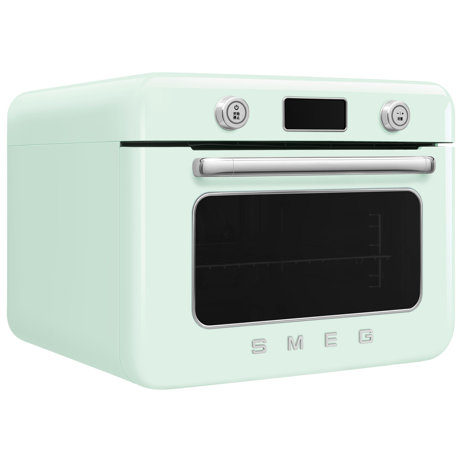 Smeg 10-in-1 Countertop Combination Air Fryer Toaster Oven with Steam - 1.05 Cu. Ft. - Pastel Green