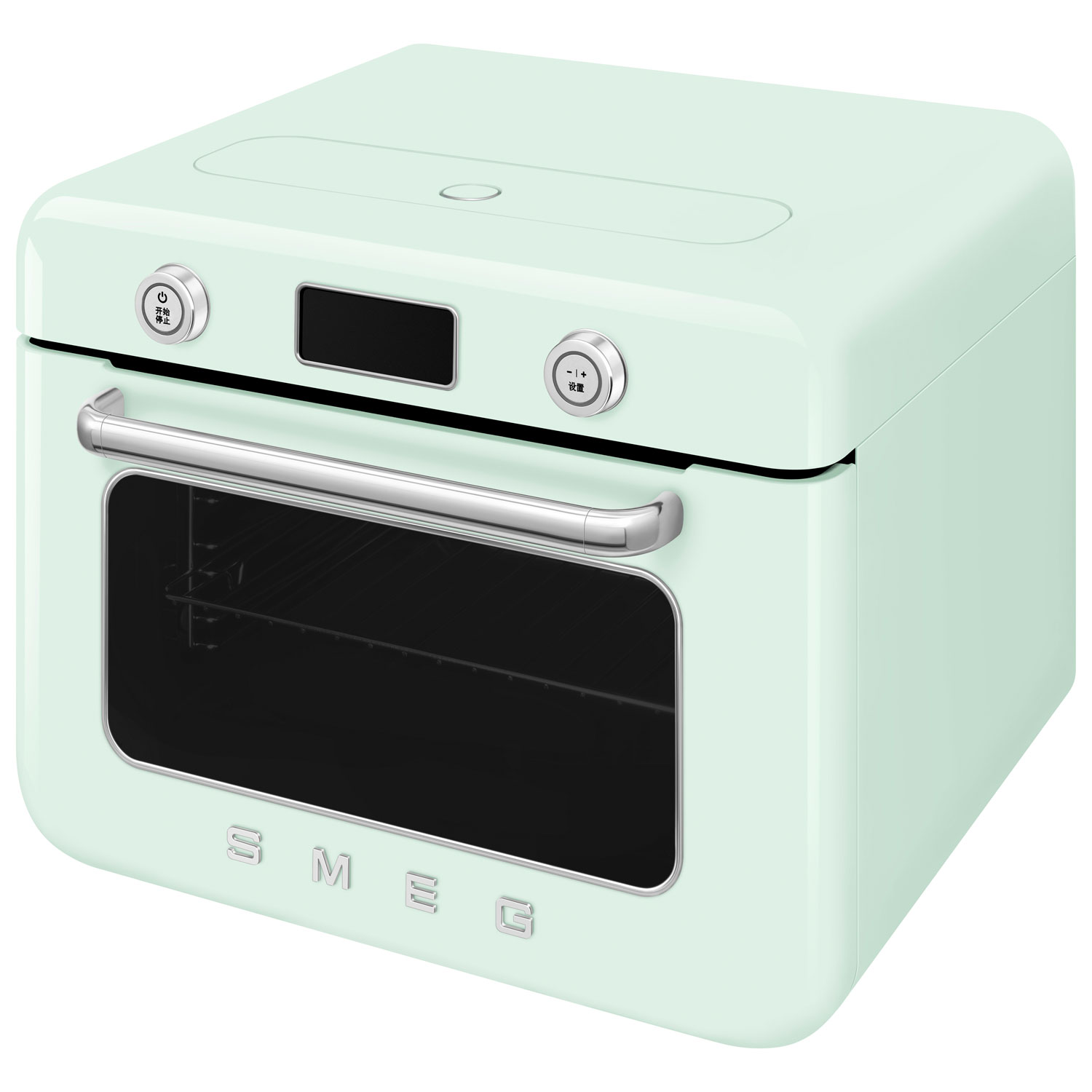 Smeg 10-in-1 Countertop Combination Air Fryer Toaster Oven with Steam - 1.05 Cu. Ft. - Pastel Green