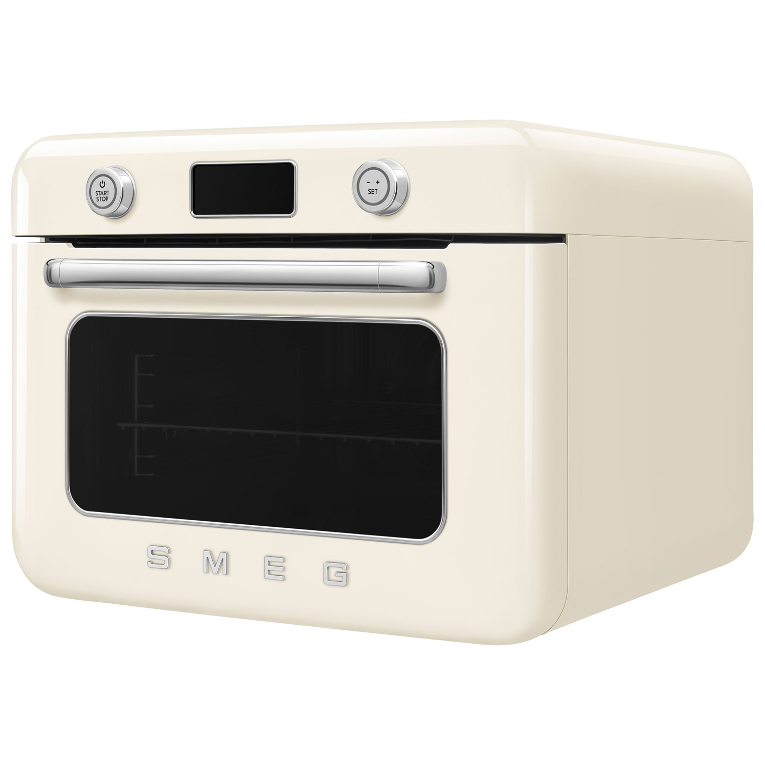 Four friteuse à air chaud combiné de comptoir 10-en-1 avec vapeur de Smeg - 1,05 pi³ - Crème