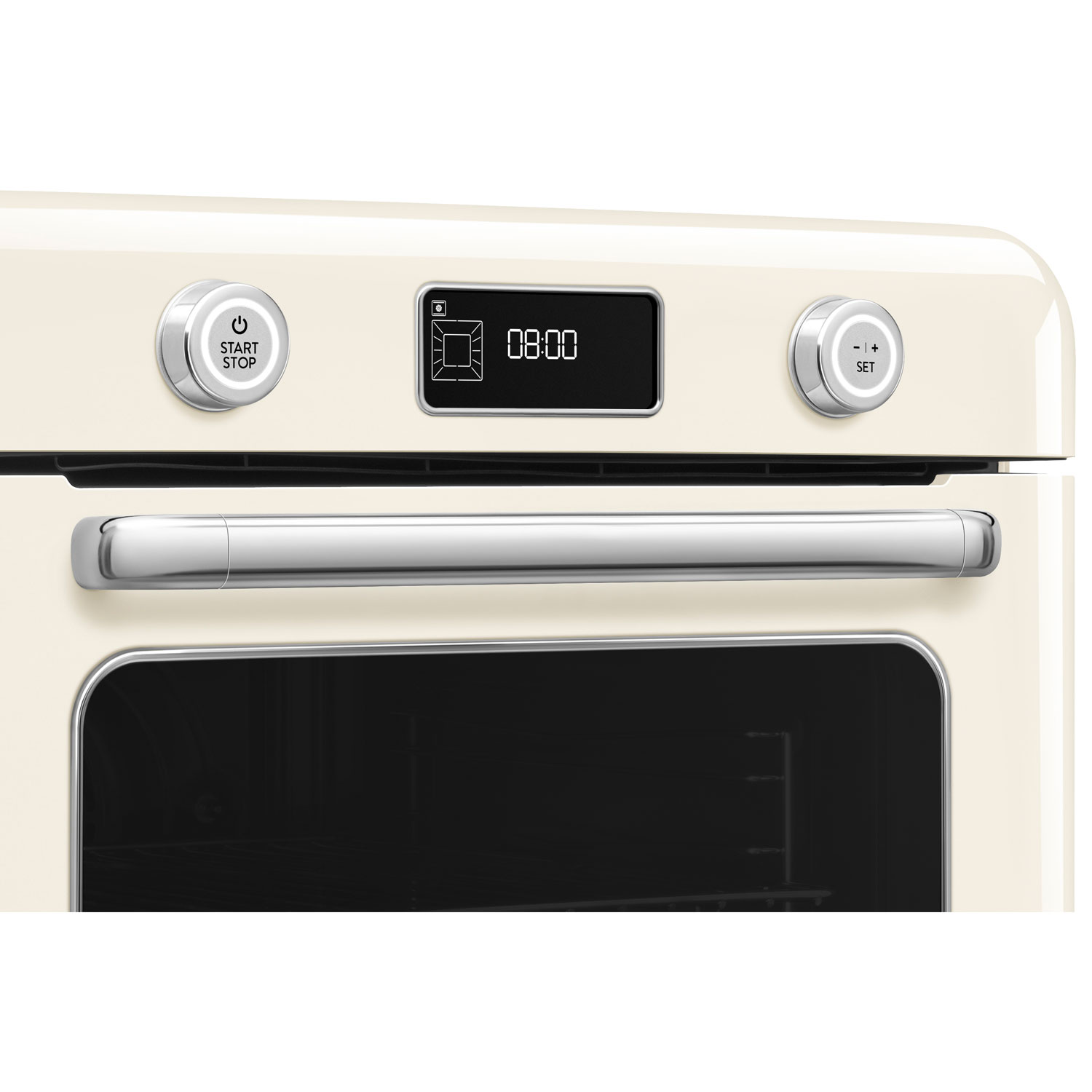 Four friteuse à air chaud combiné de comptoir 10-en-1 avec vapeur de Smeg - 1,05 pi³ - Crème