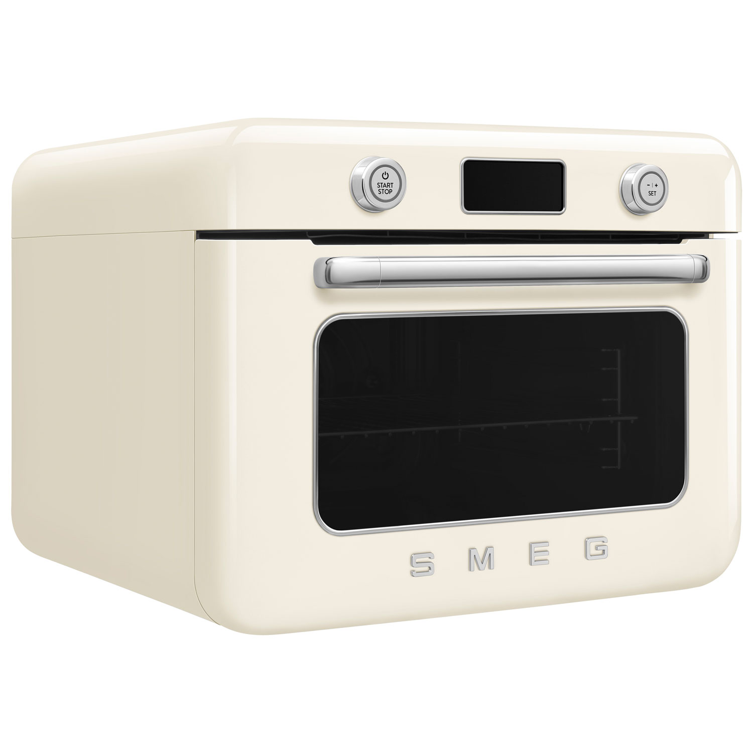 Four friteuse à air chaud combiné de comptoir 10-en-1 avec vapeur de Smeg - 1,05 pi³ - Crème