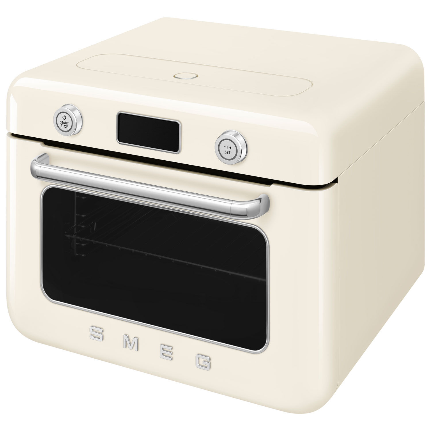 Four friteuse à air chaud combiné de comptoir 10-en-1 avec vapeur de Smeg - 1,05 pi³ - Crème