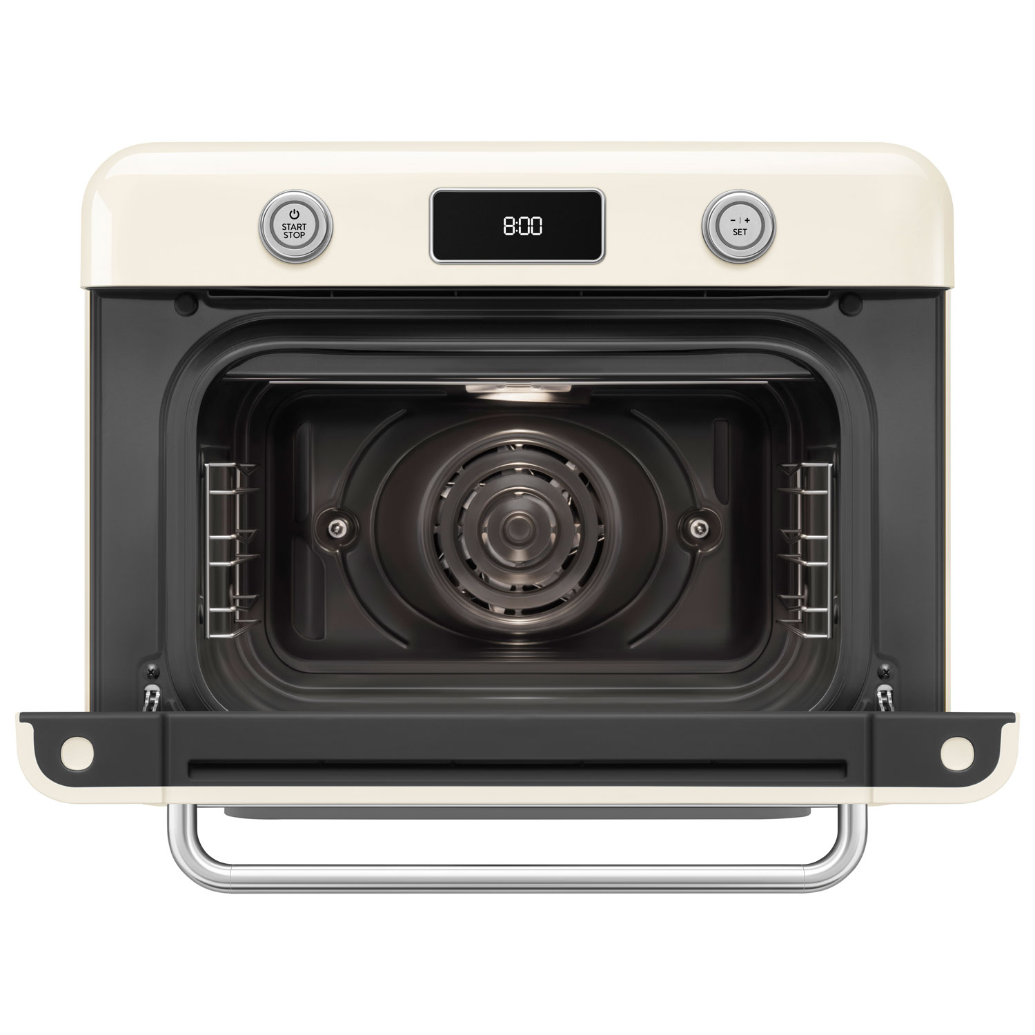 Four friteuse à air chaud combiné de comptoir 10-en-1 avec vapeur de Smeg - 1,05 pi³ - Crème