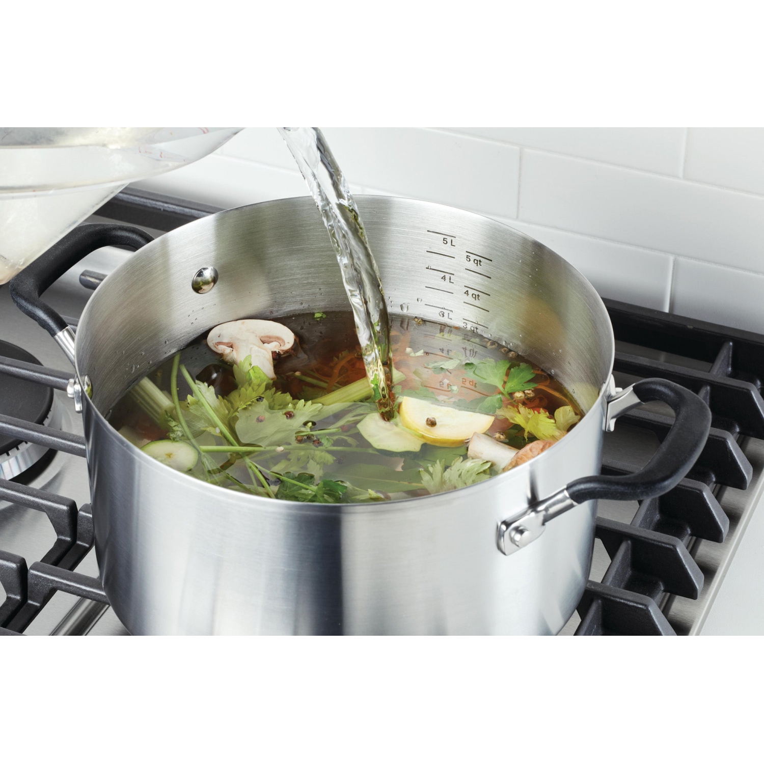 Batterie de cuisine en acier inoxydable de KitchenAid, 10 pièces, acier inoxydable brossé