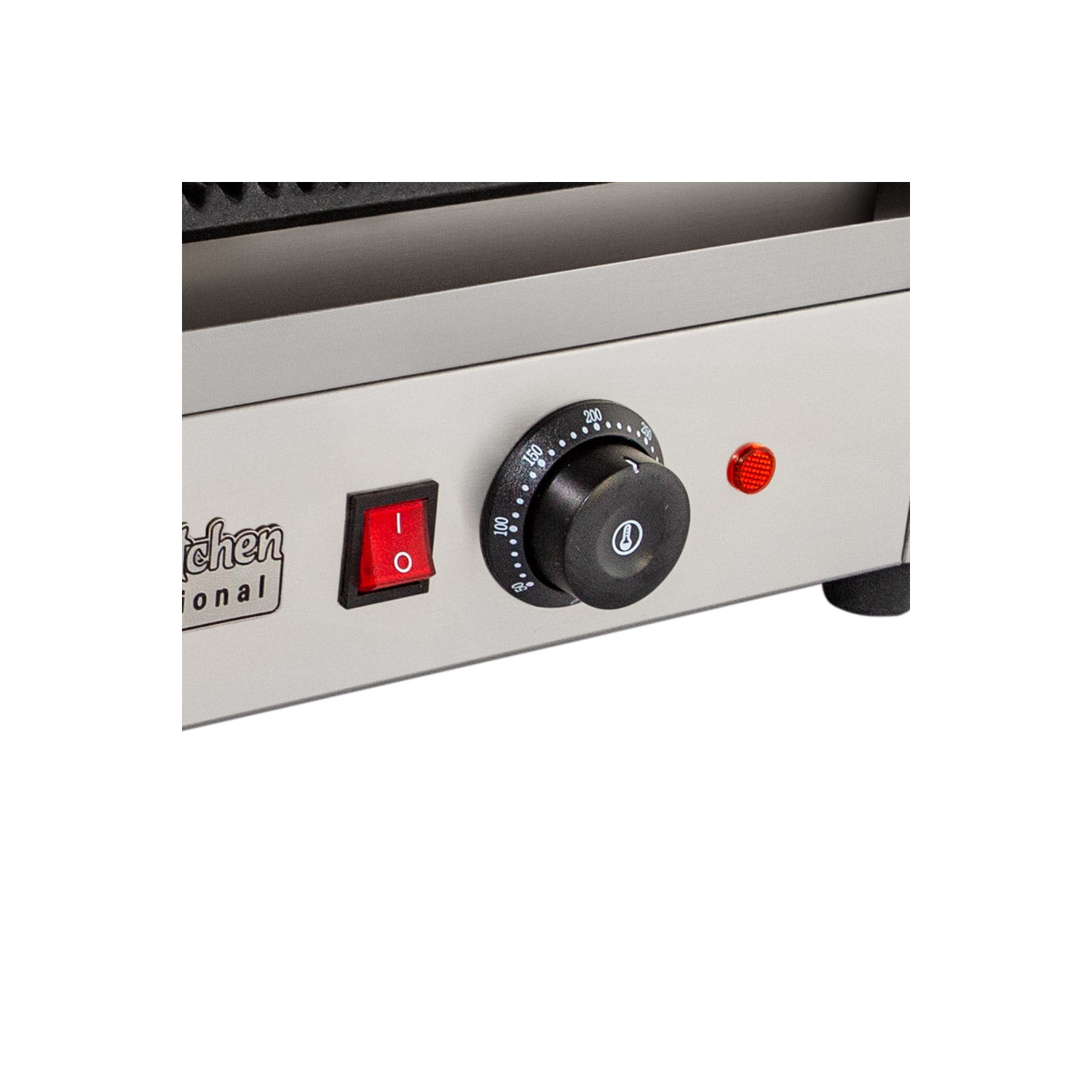 AP-691 Double Panini Press | Half-Ribbed & Half-Flat Sandwich Maker | Cast-Iron Plates | Nonstick Coating | 110V