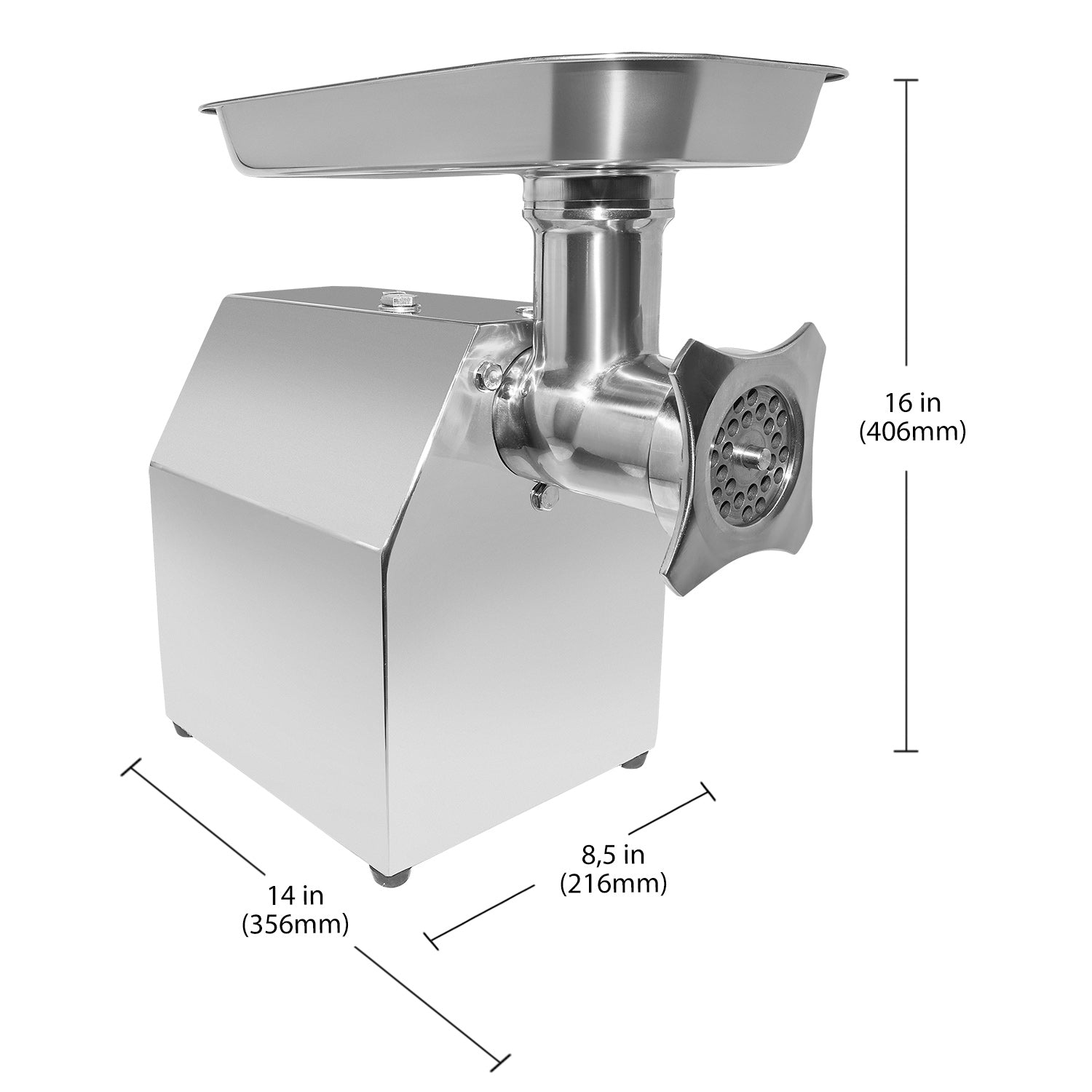 A-TC12 Meat Grinder Commercial | Electric Sausage Stuffing Machine | Stainless Steel Meat Chopper | 110V