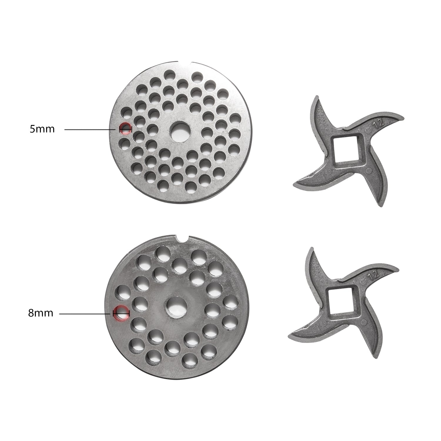 A-TC12 Meat Grinder Commercial | Electric Sausage Stuffing Machine | Stainless Steel Meat Chopper | 110V