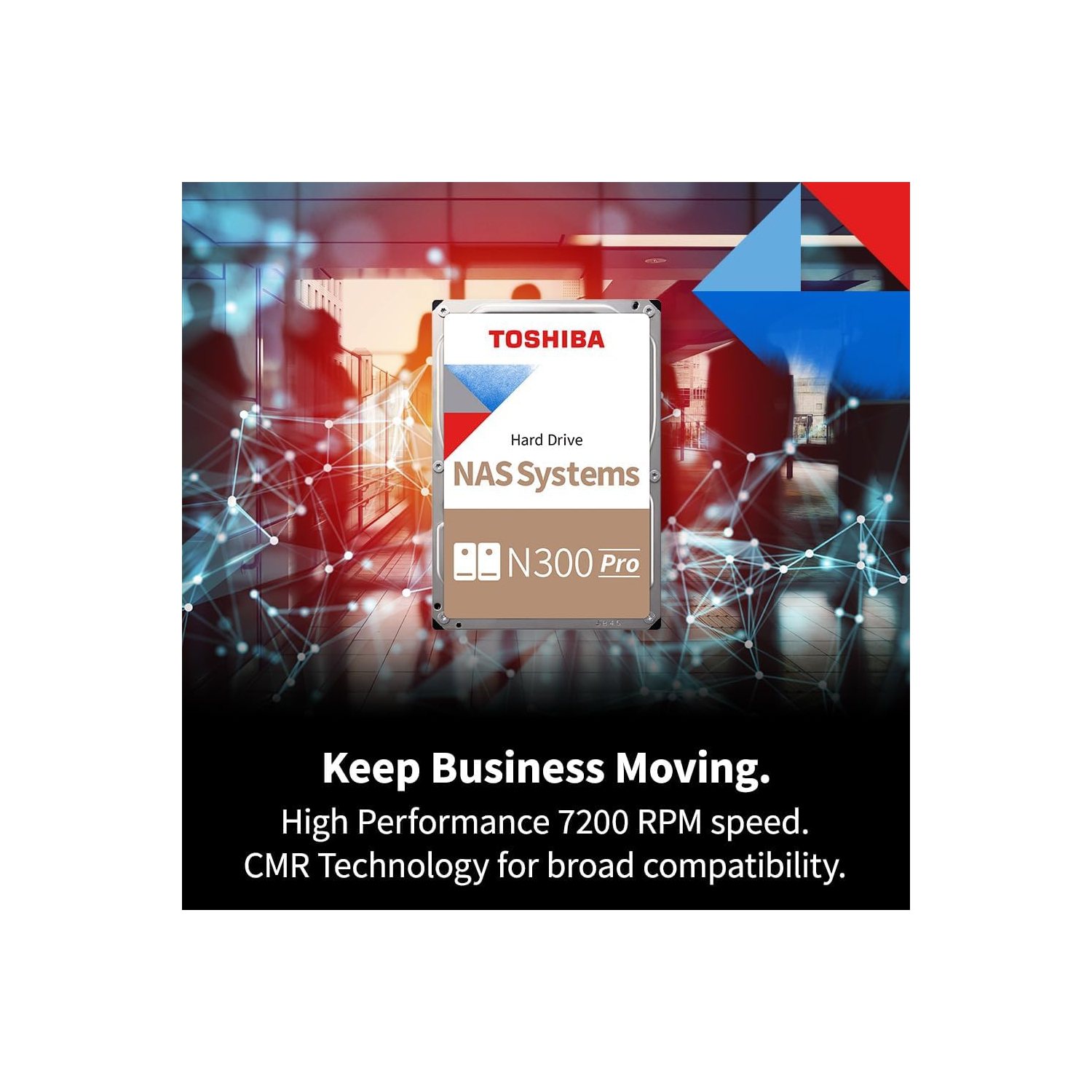 Disque dur interne N300 PRO 10&nbsp;To de 3,5&nbsp;po de Toshiba - Charge de travail maximale 300&nbsp;To/an CMR SATA 6&nbsp;Gb/s 7200&nbsp;tr/min