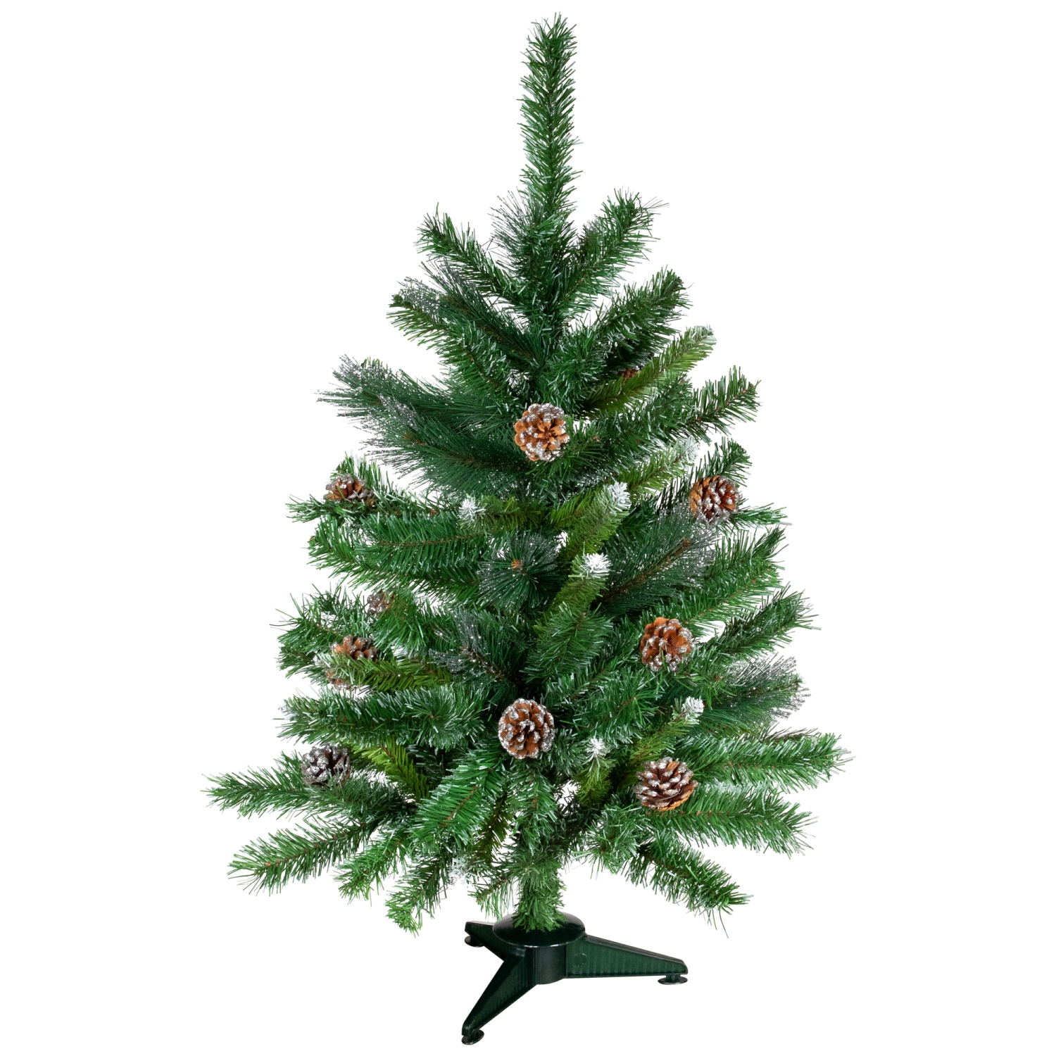 Two Tone Buckeye Glitter Pine Full Artificial Christmas Tree - 3' - Unlit