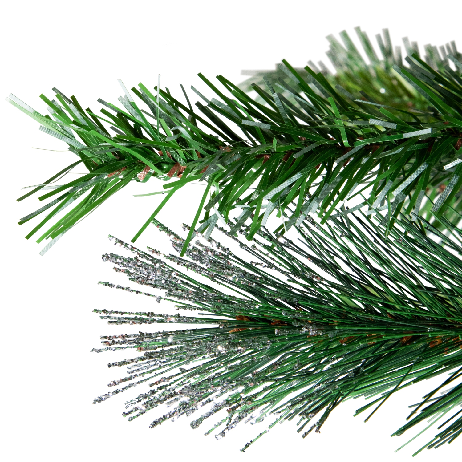 Two Tone Buckeye Glitter Pine Full Artificial Christmas Tree - 3' - Unlit