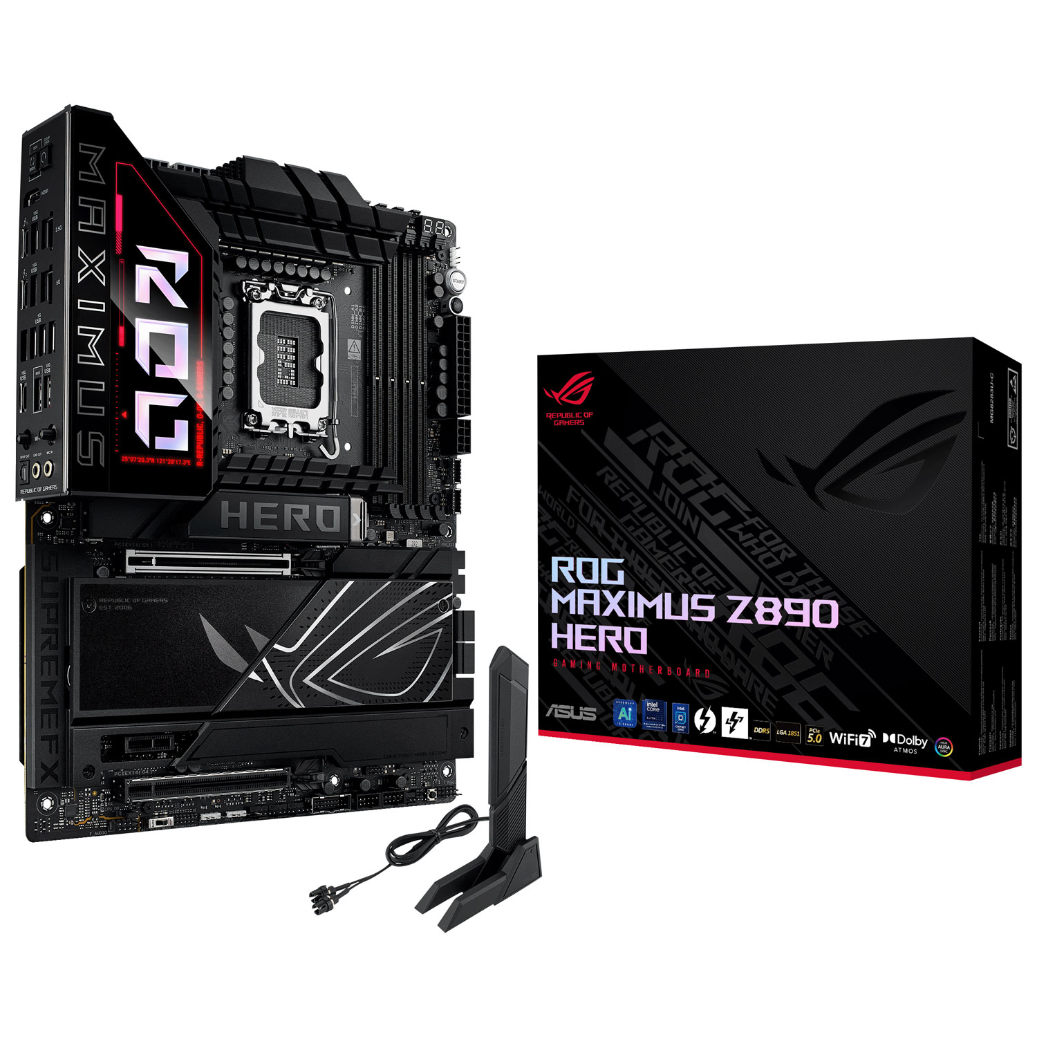 ASUS ROG MAXIMUS Z890 HERO Wi-Fi LGA1851 ATX DDR5 Intel Motherboard for Intel Core Ultra Processors (Series 2)