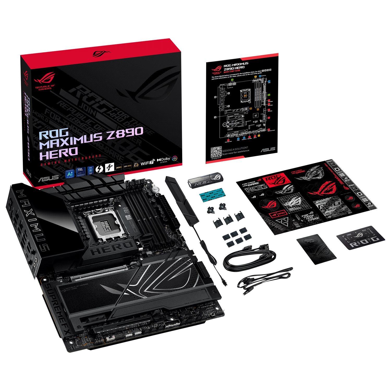 ASUS ROG MAXIMUS Z890 HERO Wi-Fi LGA1851 ATX DDR5 Intel Motherboard for Intel Core Ultra Processors
