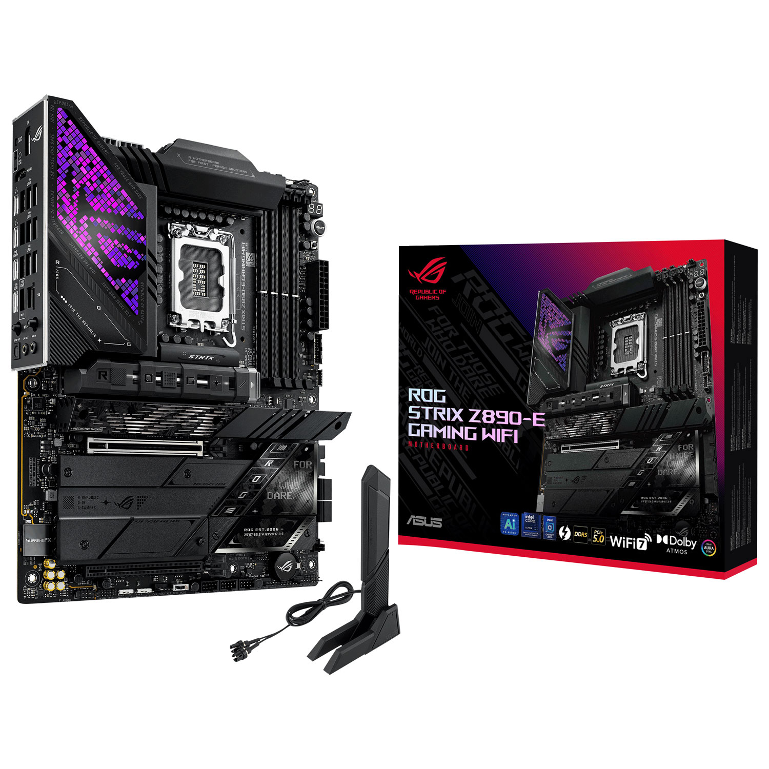 ASUS ROG MAXIMUS Z890-E Gaming Wi-Fi LGA 1851 ATX DDR5 Intel Motherboard for Intel Core Ultra Processors (Series 2)