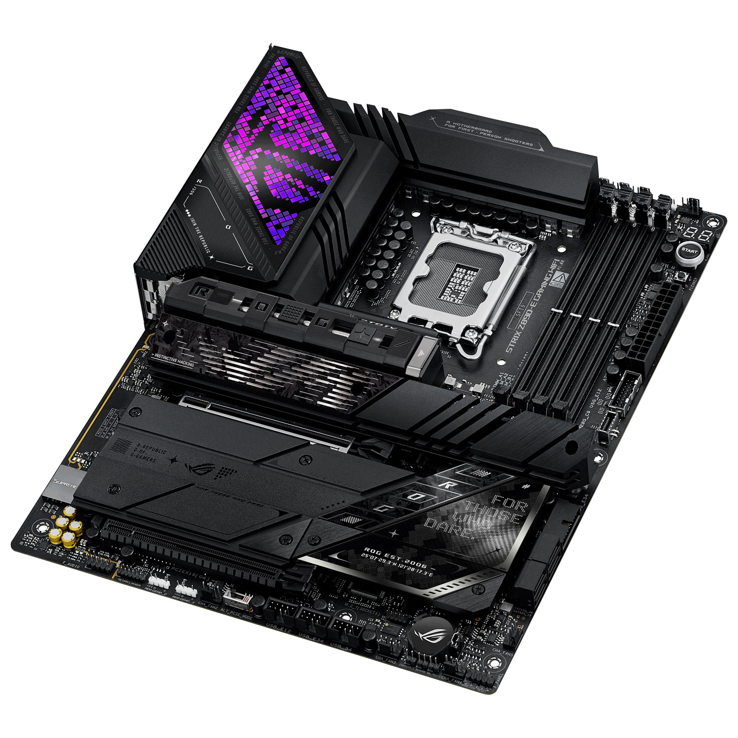 Carte mère ROG MAXIMUS Z890-E Gaming Wi-Fi ATX DDR5 d'ASUS avec LGA 1851 d'Intel pour processeurs Core Ultra d'Intel