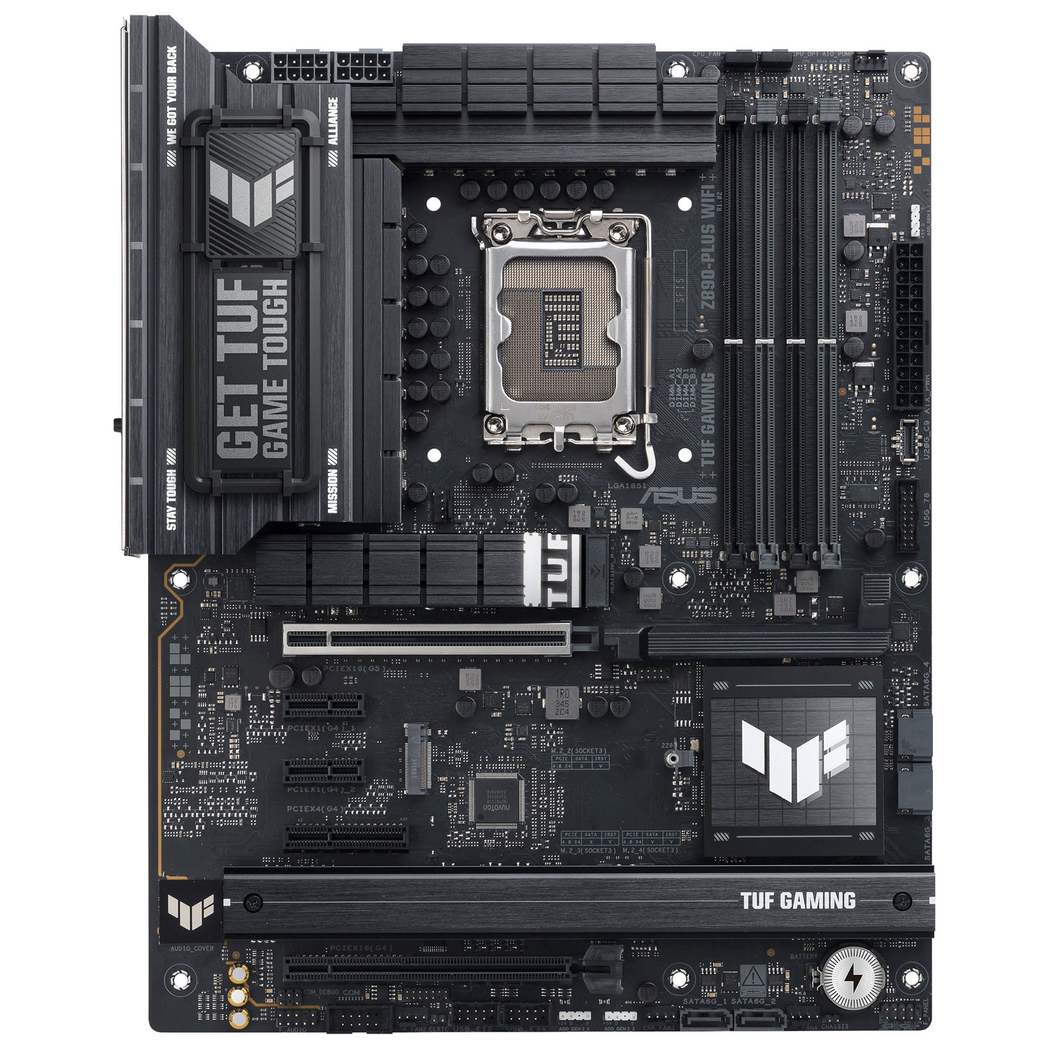 Asus TUF GAMING Z890-PLUS GAMING Wi-Fi LGA1851 ATX DDR5 Intel Motherboard for Intel Core Ultra Processors