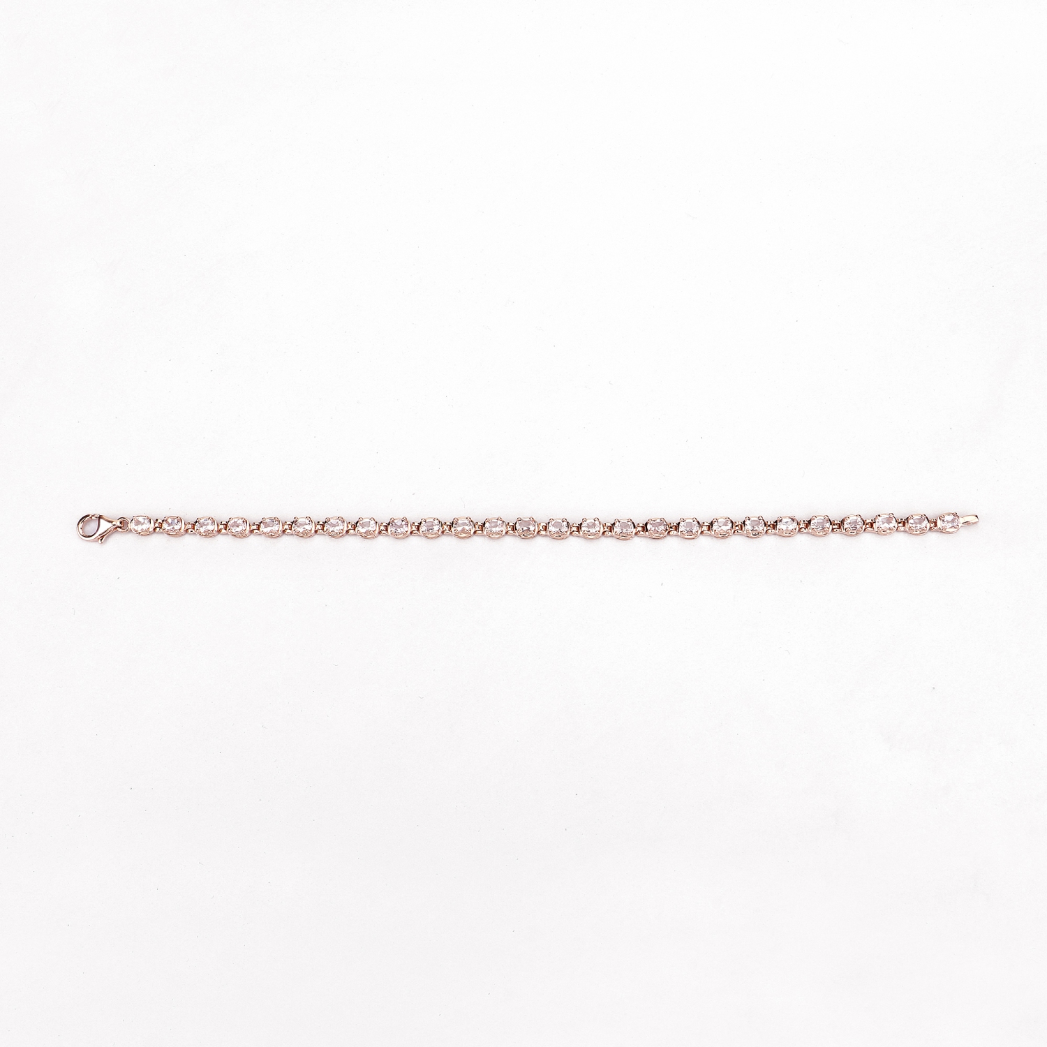 14K plaqué or rose 3,90 ct. Bracelet en argent sterling .925&nbsp;mm avec morganite véritable