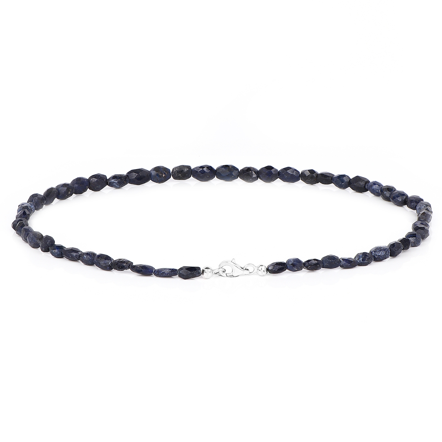 Collier à perles longues de 18,25Inches mm en saphir teint de 131,00&nbsp;carat