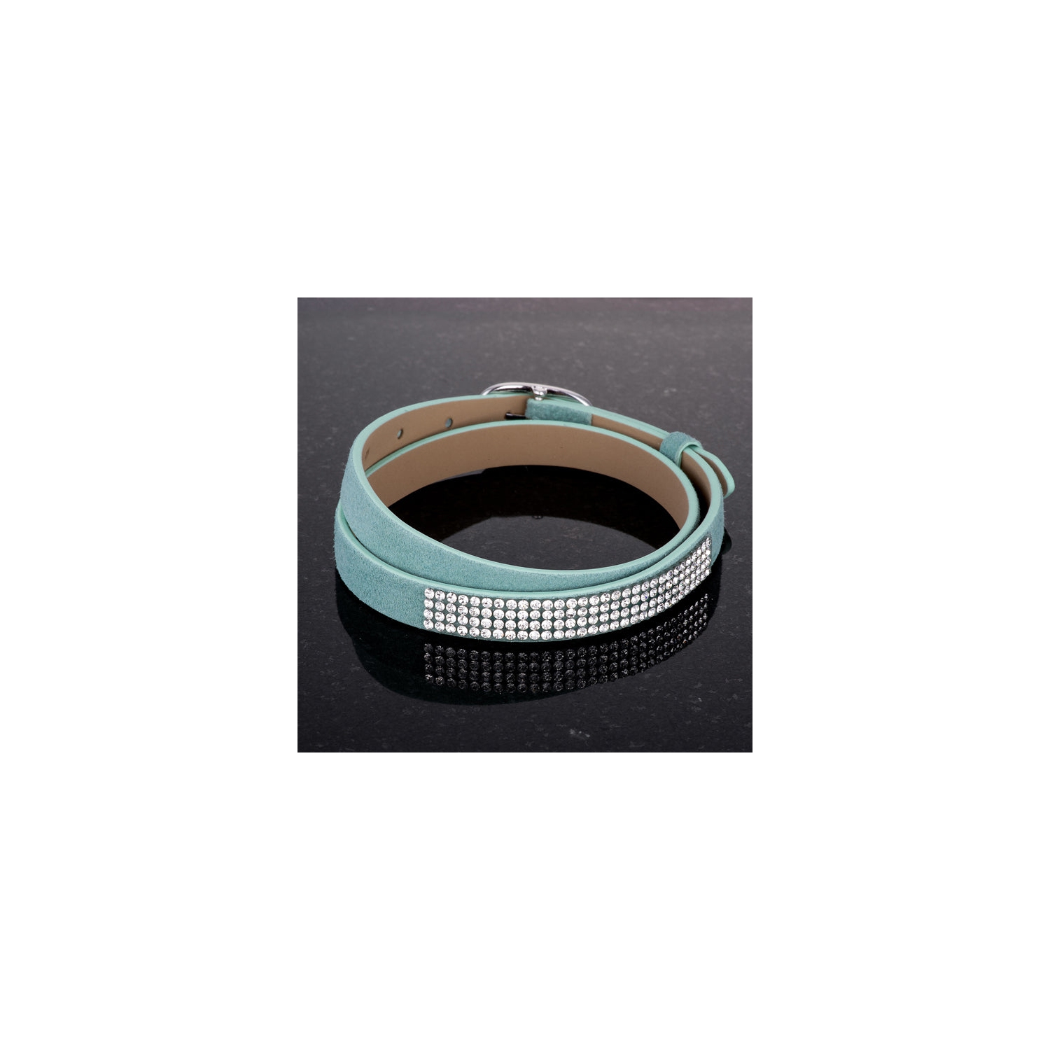 Élégant bracelet enroulé à col avec cristaux