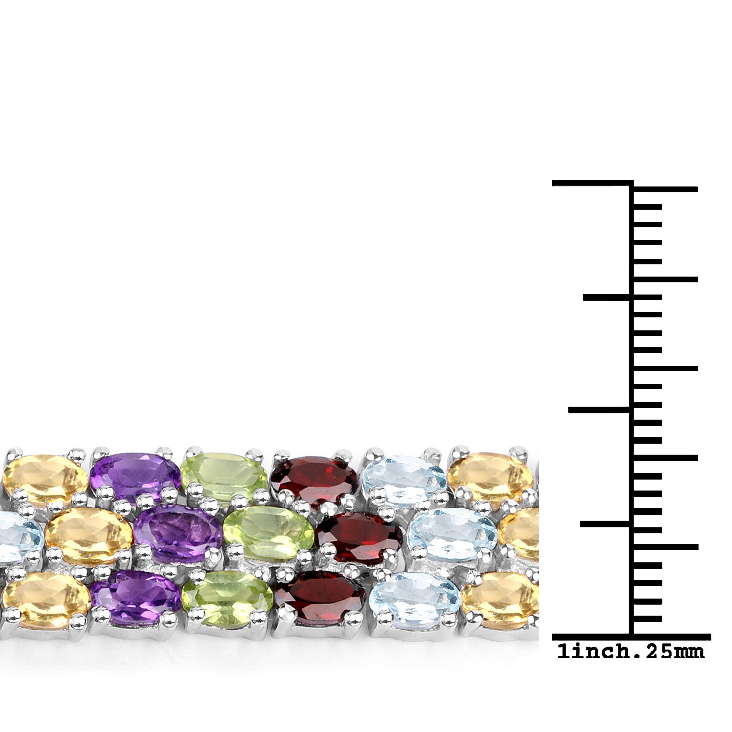 Bracelet en argent sterling à .925 pierres véritables de 23,74 carat