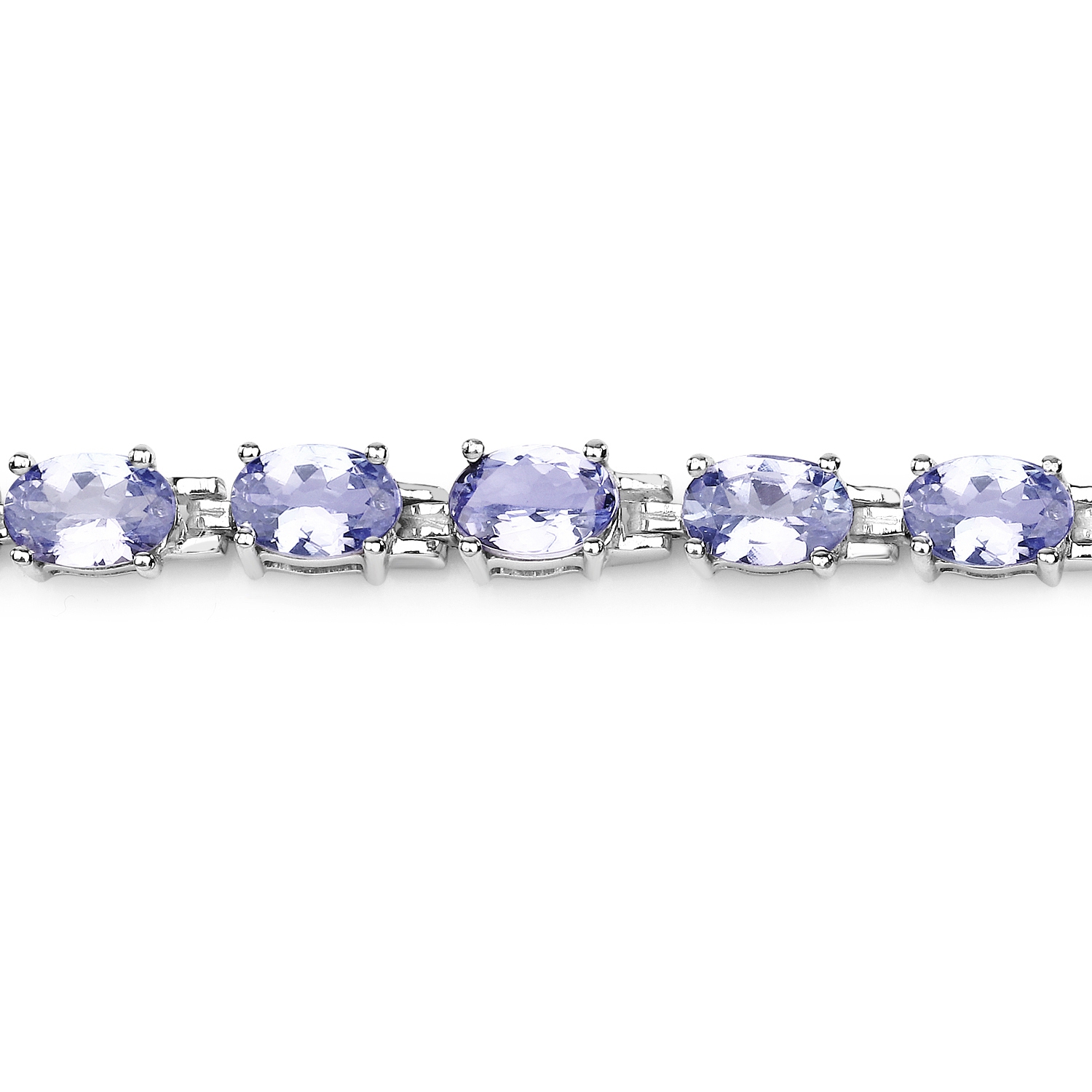 Bracelet en argent sterling de .925 ct avec tanzanite véritable d'9,68&nbsp;carat