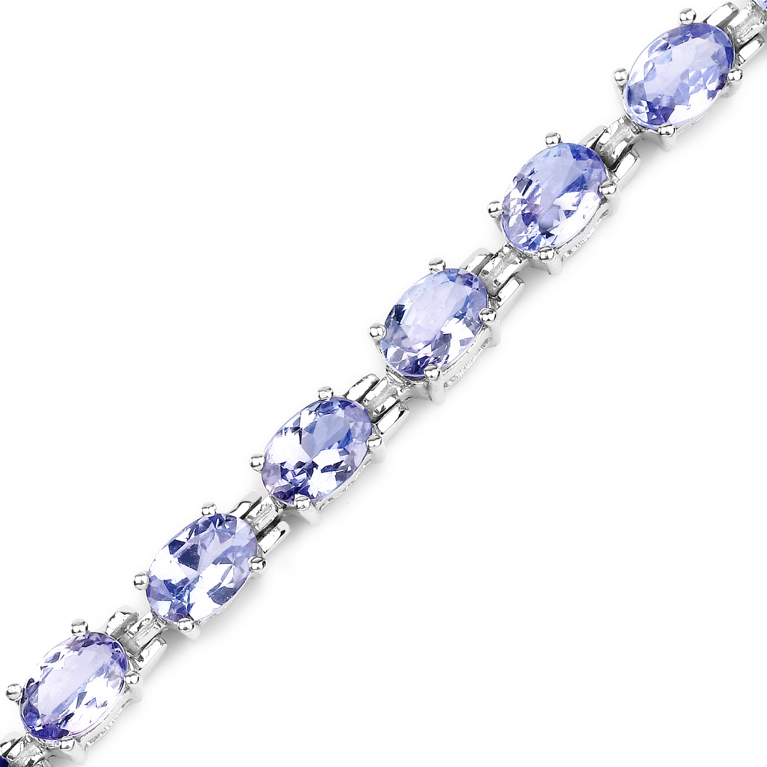 Bracelet en argent sterling de .925 ct avec tanzanite véritable d'9,68&nbsp;carat