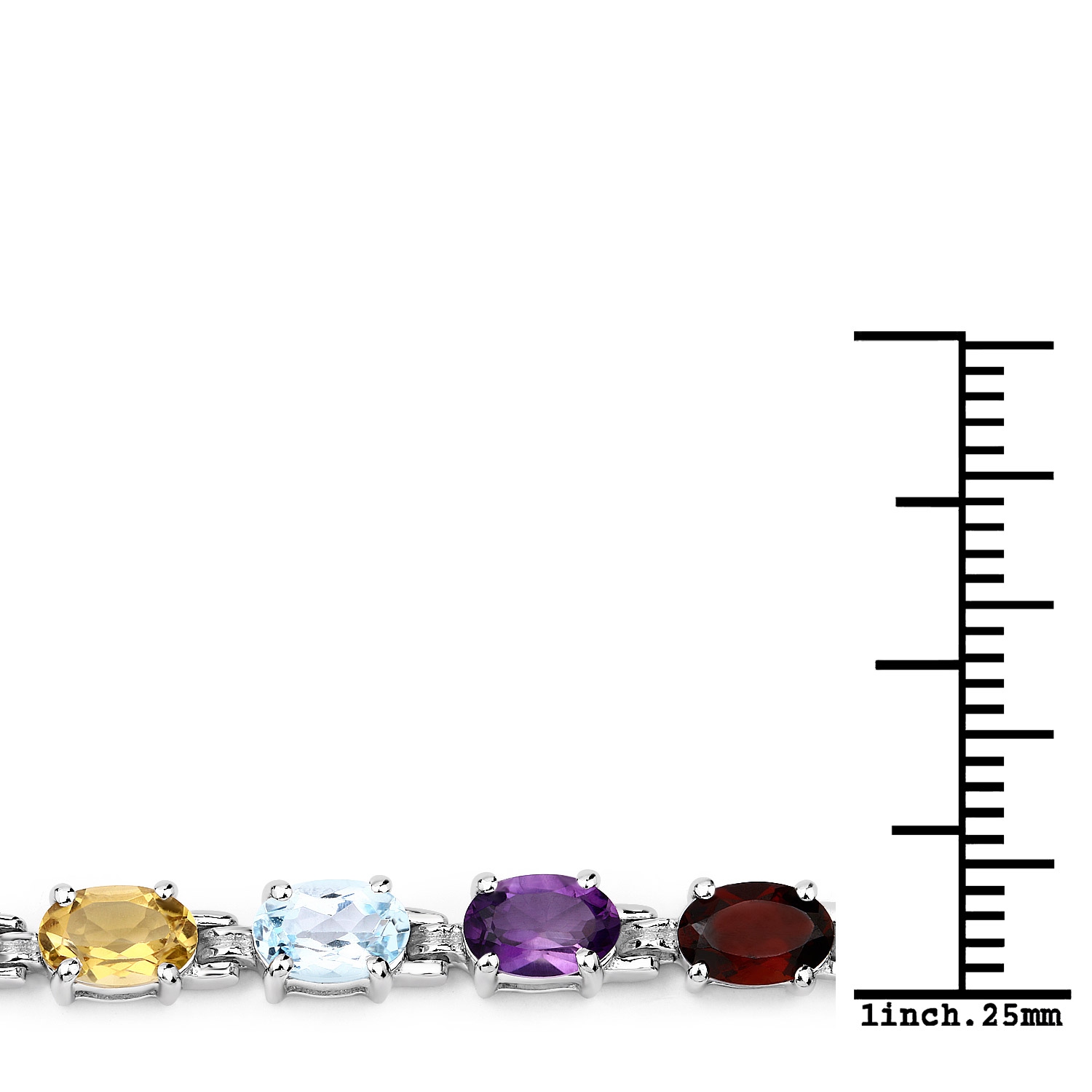 Bracelet en argent sterling à .925 pierres véritables de 9,20&nbsp;carat