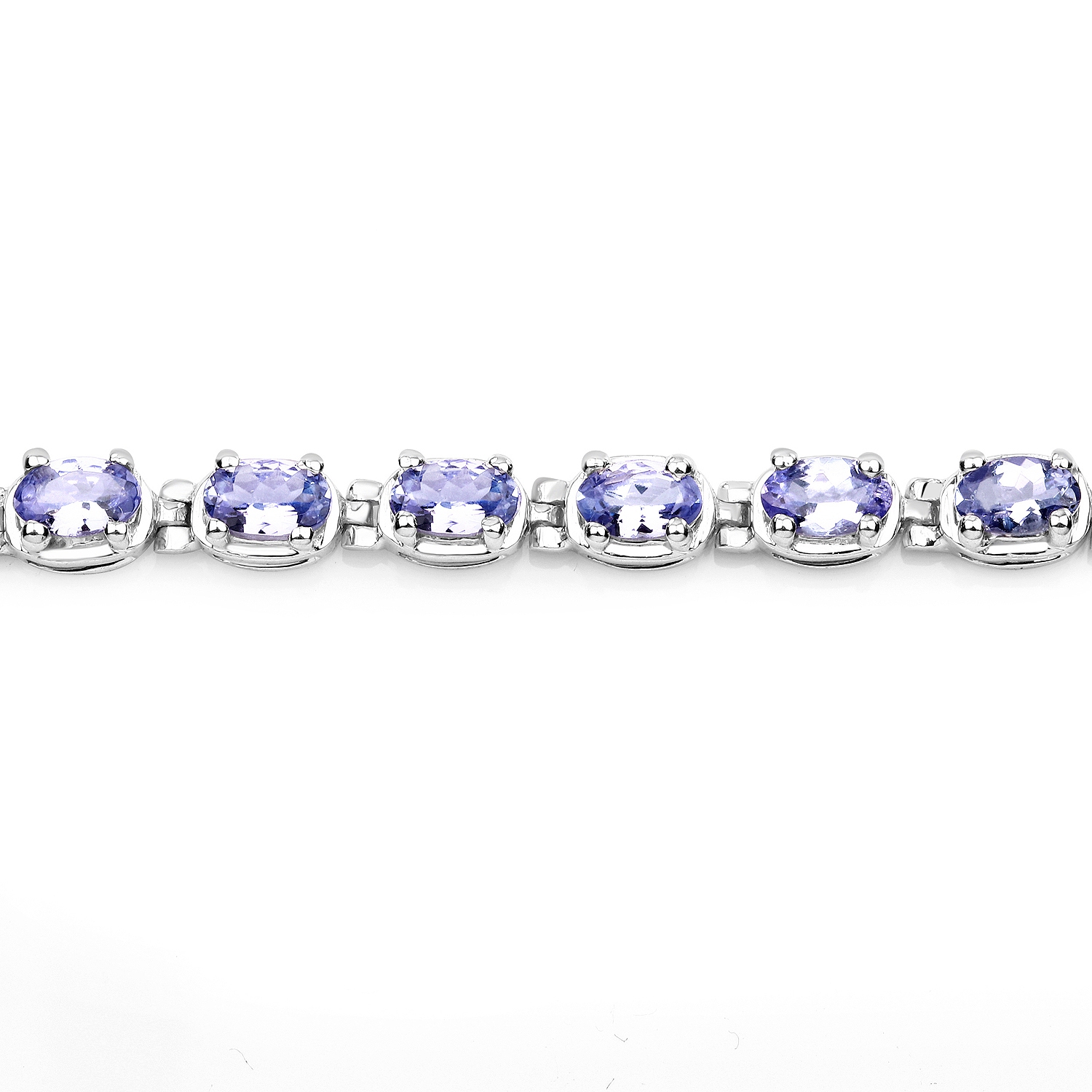 Bracelet en argent sterling de .925 ct avec tanzanite véritable d'6,00&nbsp;carat