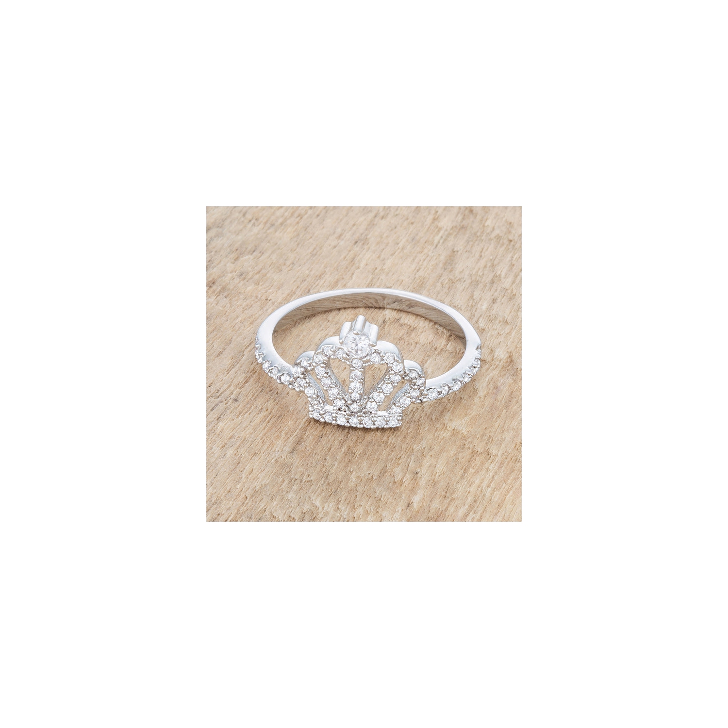 Elina 0.36ct CZ Simple Crown Ring