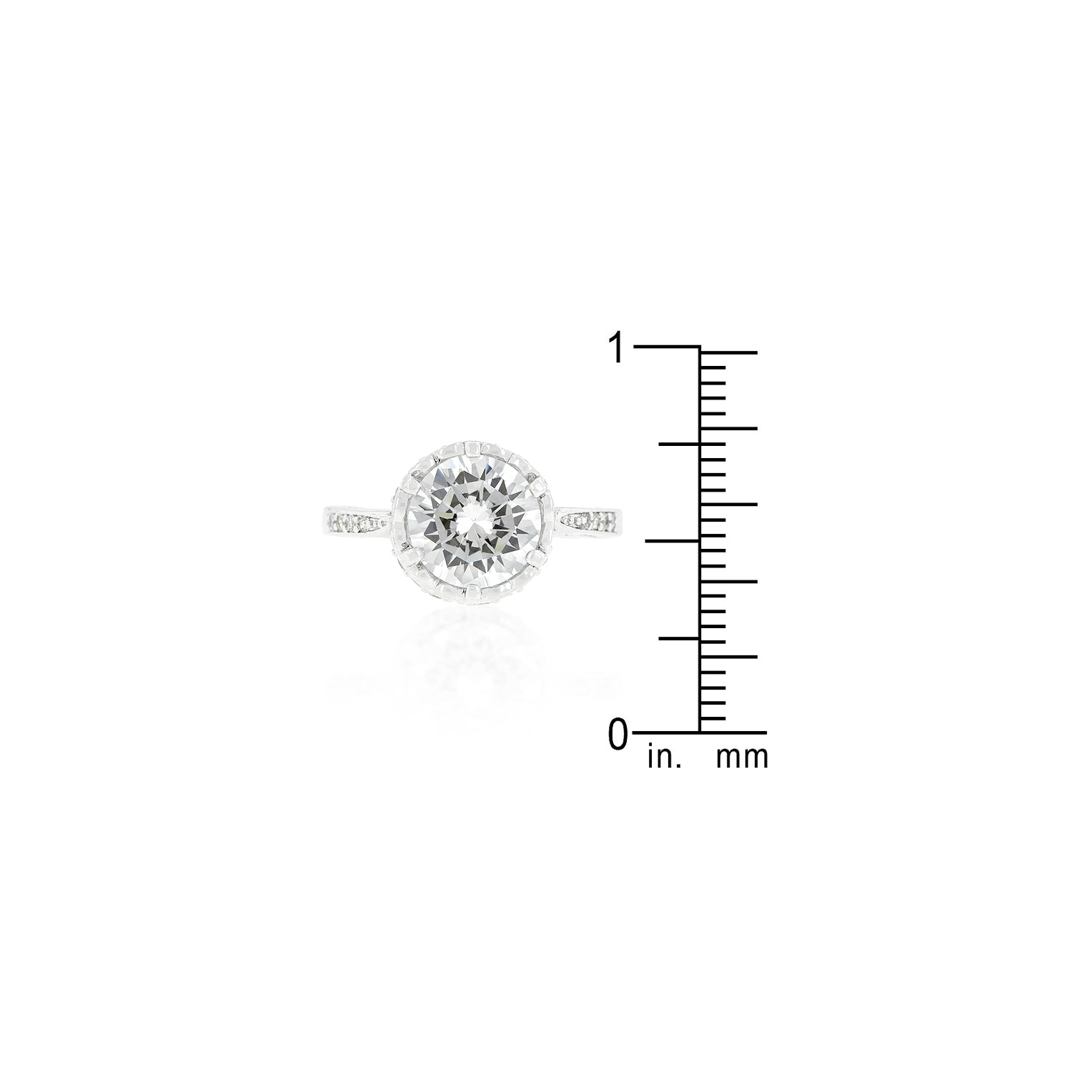 Royal Crest Filigree Cubic Zirconia Ring