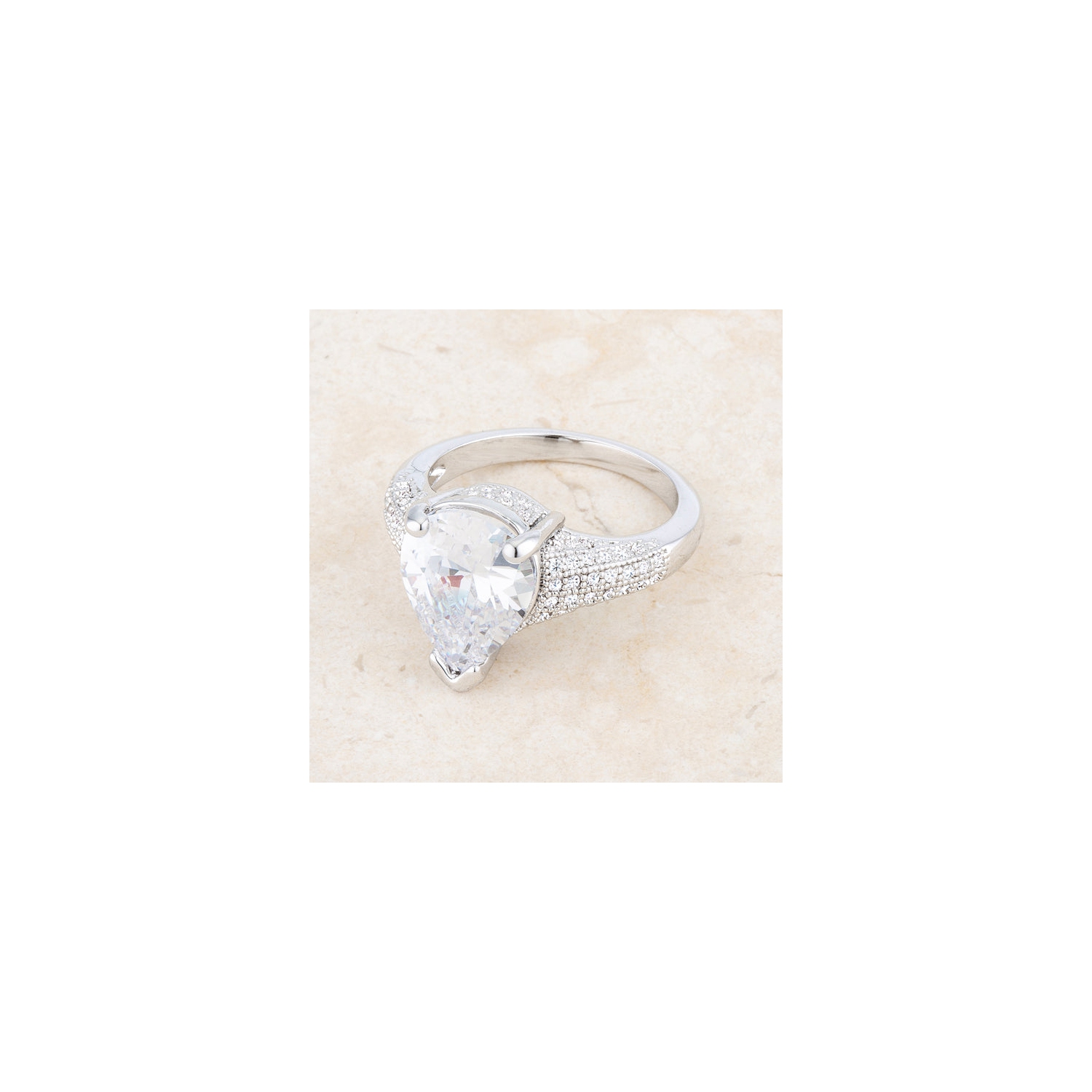 Rhyne 5.8ct CZ Pear Cocktail Ring